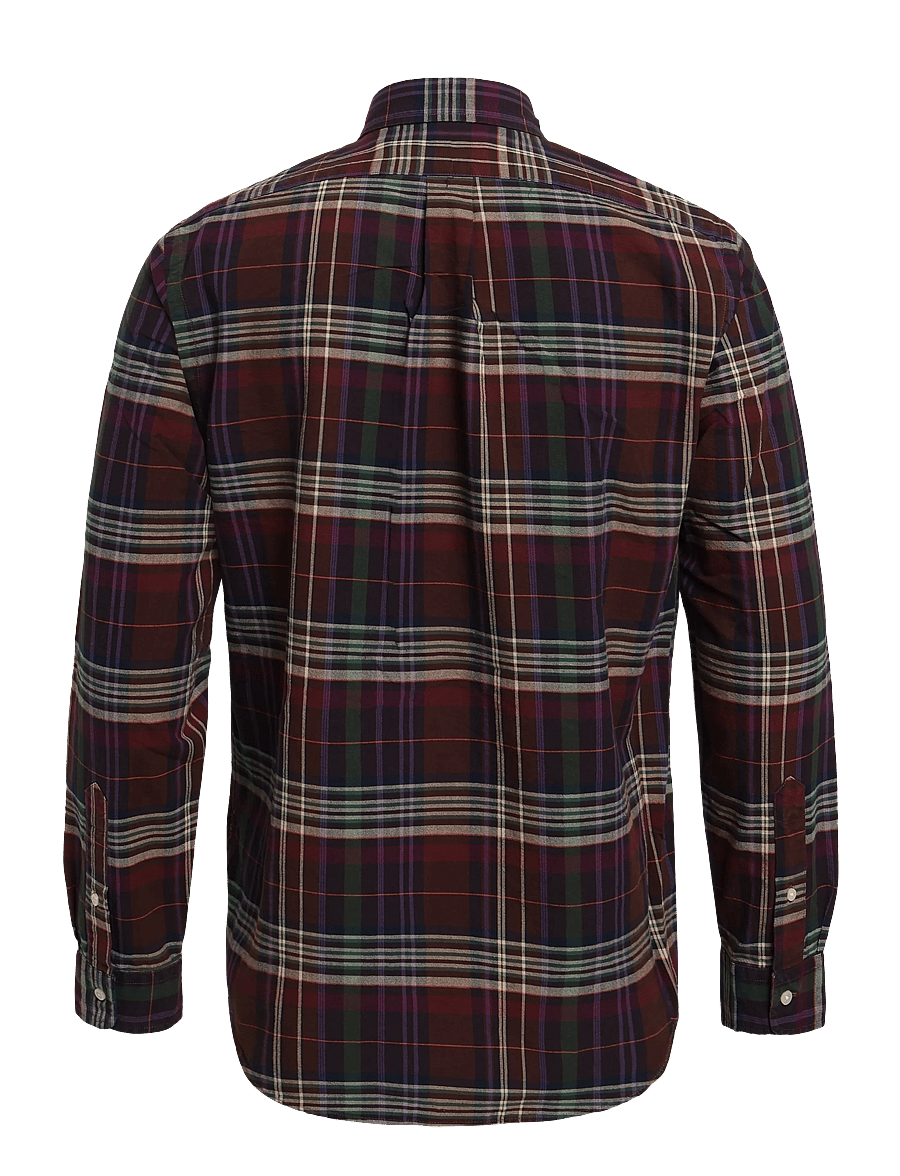 Polo Ralph Lauren - Custom Fit Plaid Oxford Shirt - oxford skjorter - 6890c brown green - 2