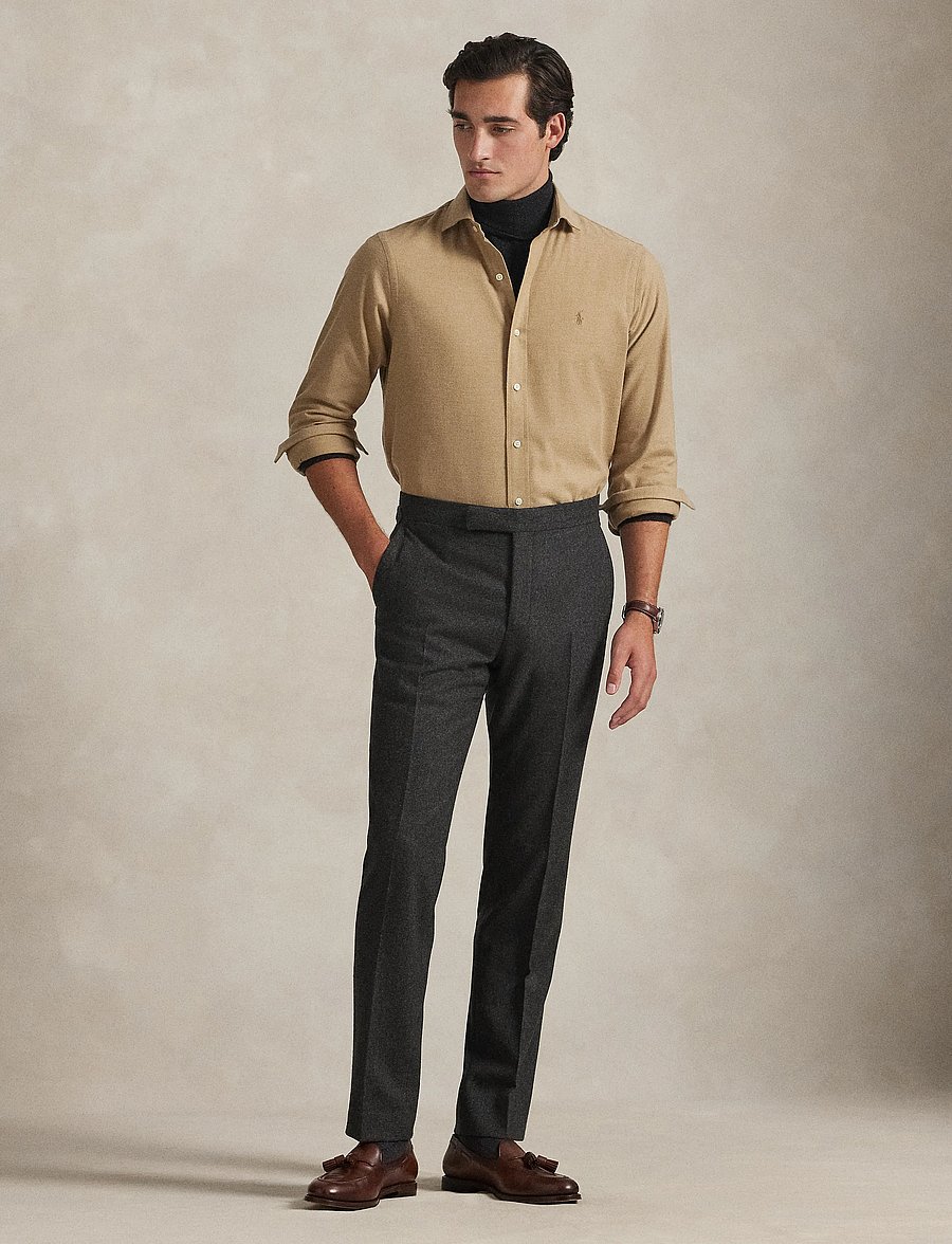 Polo Ralph Lauren - Custom Fit Performance Twill Shirt - chemises décontractées - 6545l grey cloud - 0