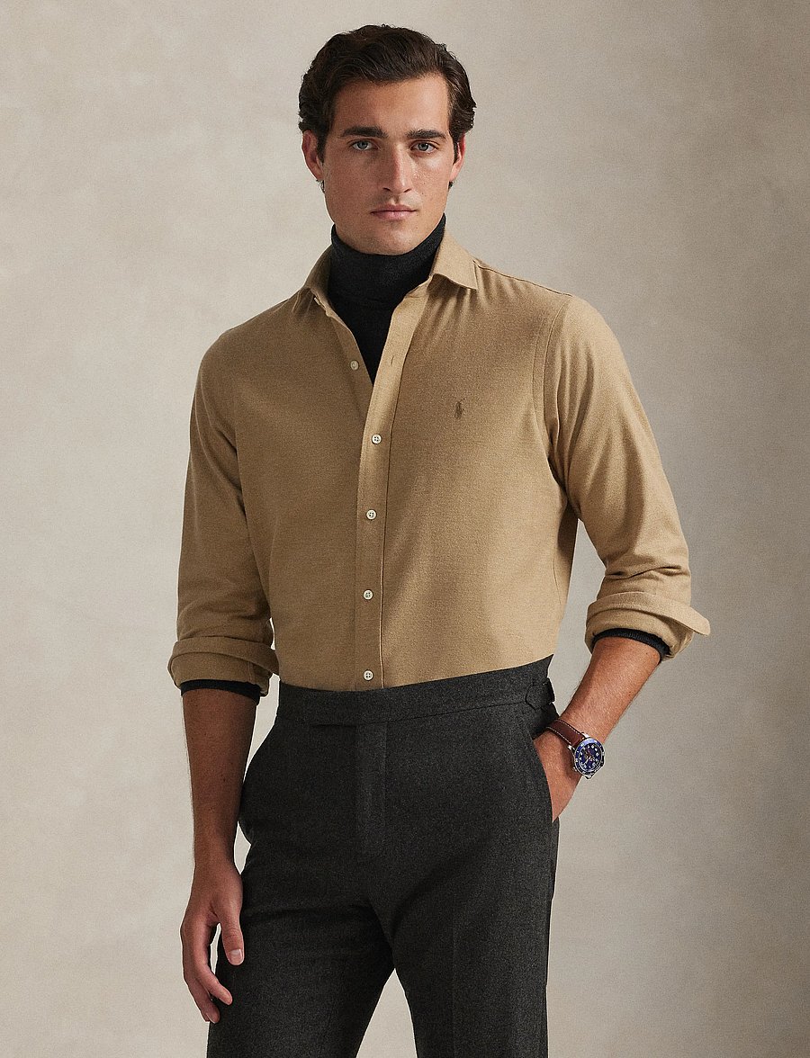 Polo Ralph Lauren - Custom Fit Performance Twill Shirt - chemises décontractées - 6545l grey cloud - 3