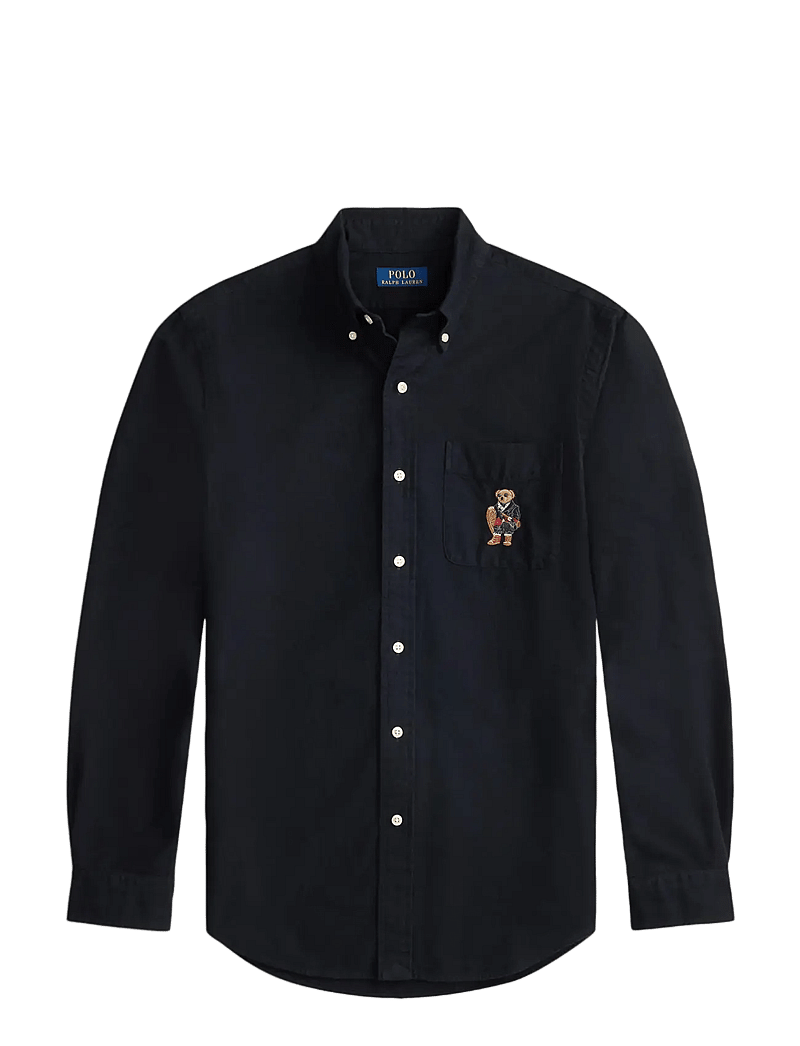 Polo Ralph Lauren - Custom Fit Polo Bear Oxford Shirt - basic shirts - polo black - 1