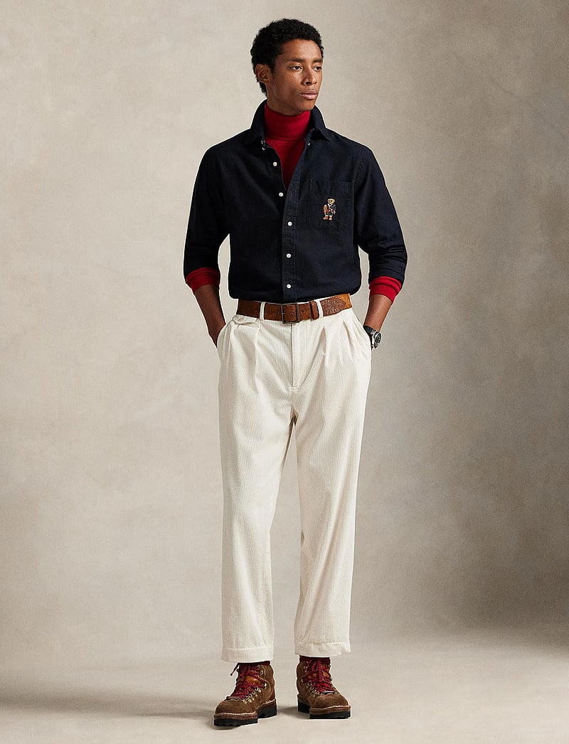 Polo Ralph Lauren - Custom Fit Polo Bear Oxford Shirt - basic shirts - polo black - 0