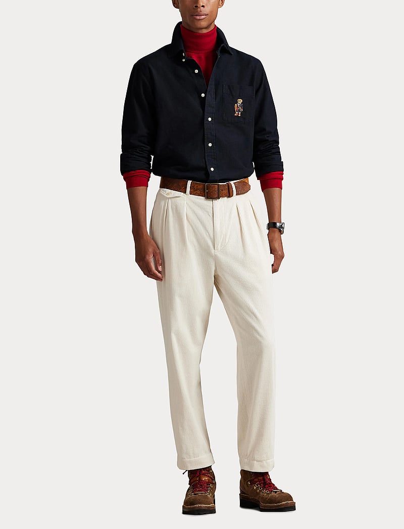 Polo Ralph Lauren - Custom Fit Polo Bear Oxford Shirt - basic shirts - polo black - 4