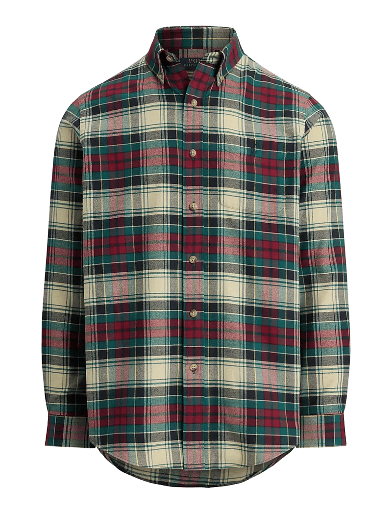 Polo Ralph Lauren - Custom Fit Plaid Performance Shirt - basic skjortor - 6988 cream red mu - 1