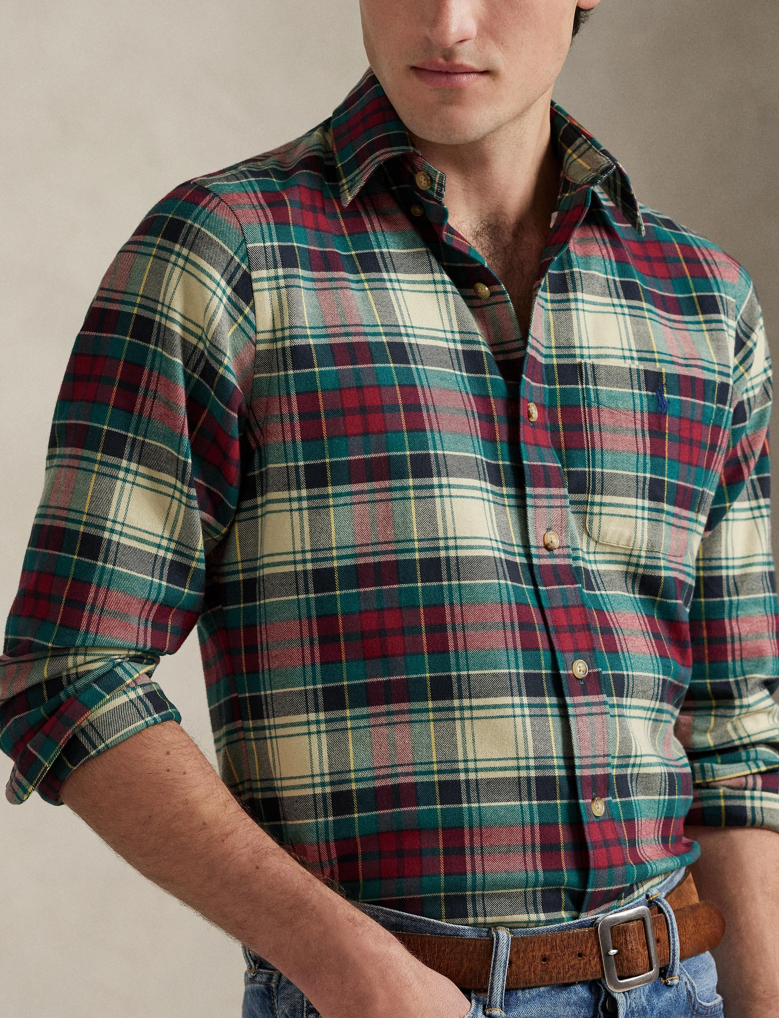 Polo Ralph Lauren Custom Fit Plaid Performance Shirt mönstrade skjortor herr – bild 7