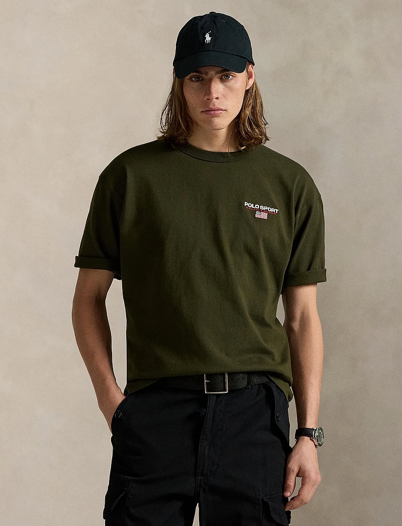 Polo Ralph Lauren - Relaxed Fit Polo Sport Jersey T-Shirt - stutterma bolir - company olive - 0