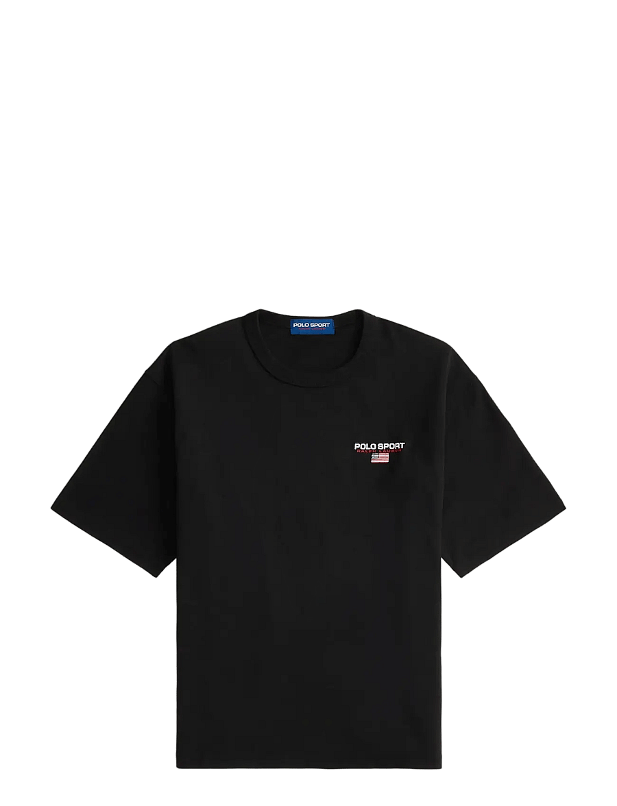 Polo Ralph Lauren - Relaxed Fit Polo Sport Jersey T-Shirt - kortærmede t-shirts - polo black/white - 1