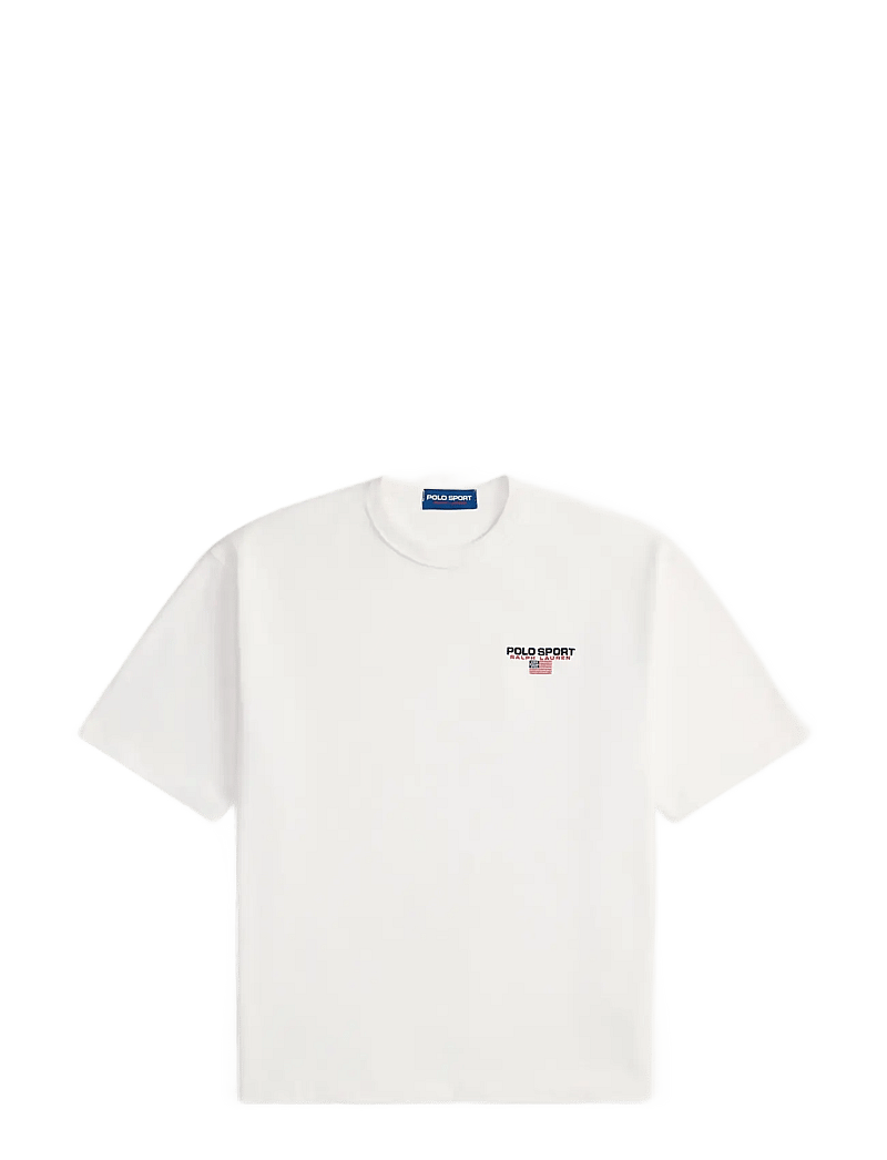 Polo Ralph Lauren - Relaxed Fit Polo Sport Jersey T-Shirt - kortärmade t-shirts - white - 1