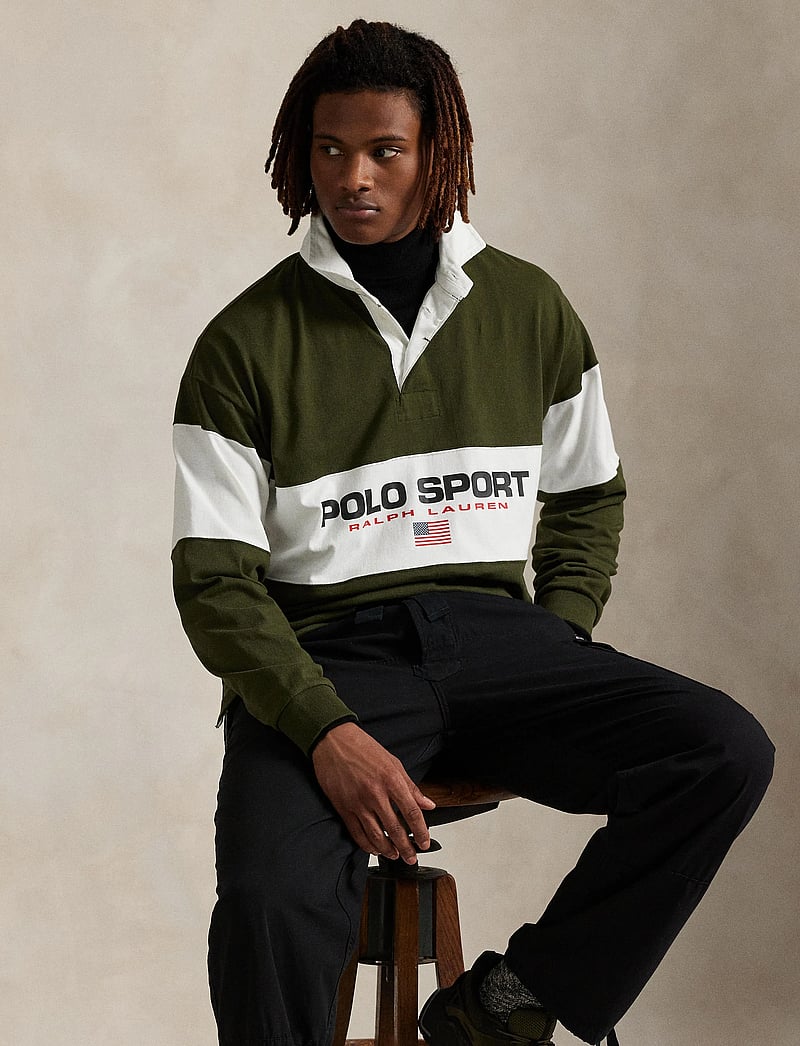 Polo Ralph Lauren - Big Fit Polo Sport Rugby Shirt - langärmelig - company olive - 0