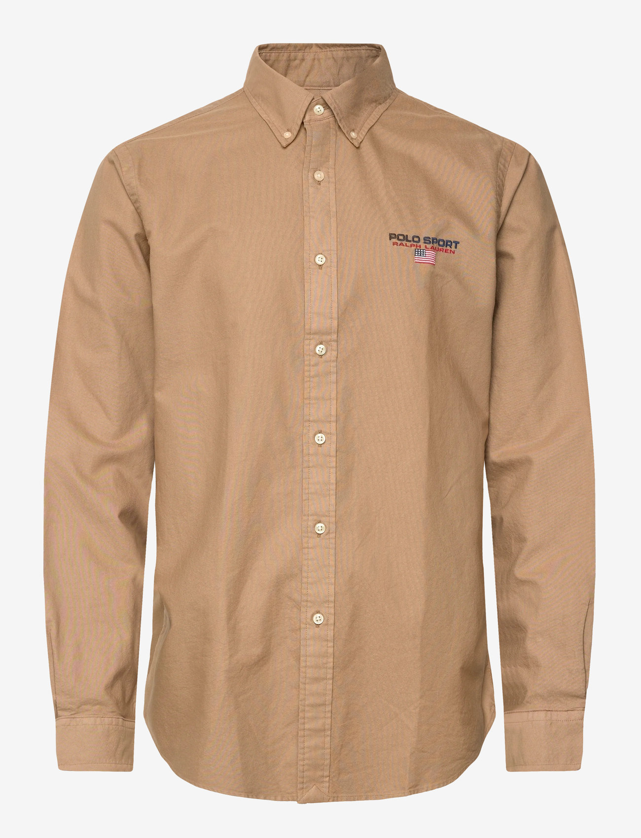 Polo Ralph Lauren - Custom Fit Polo Sport Oxford Shirt - basic shirts - desert khaki - 0