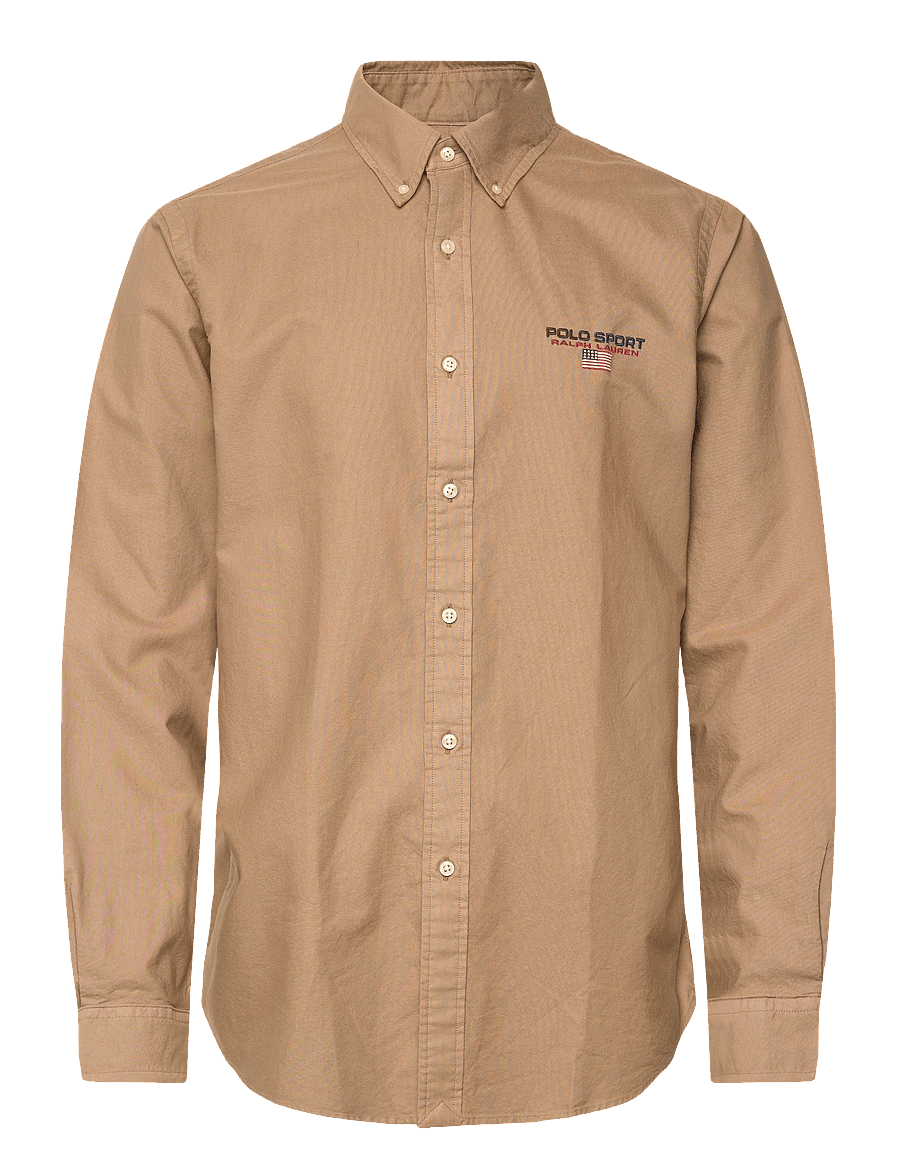 Polo Ralph Lauren - Custom Fit Polo Sport Oxford Shirt - oxford skjorter - desert khaki - 0