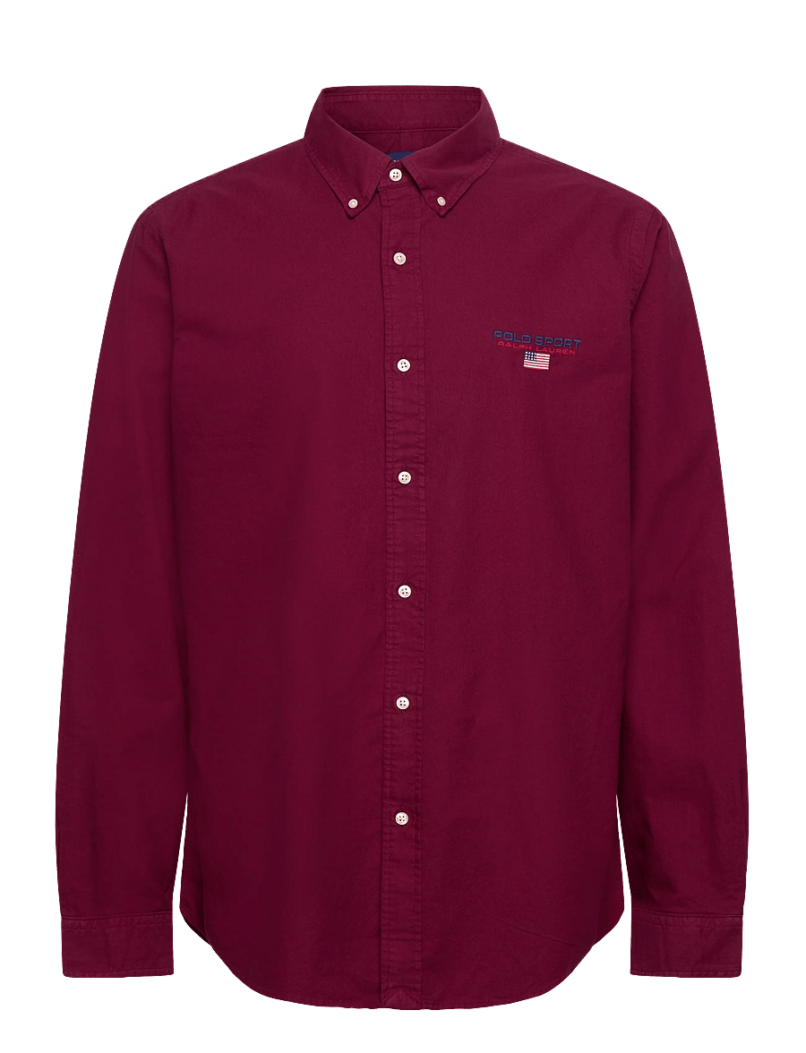 Polo Ralph Lauren - Custom Fit Polo Sport Oxford Shirt - oxford skjorter - soft wine - 0