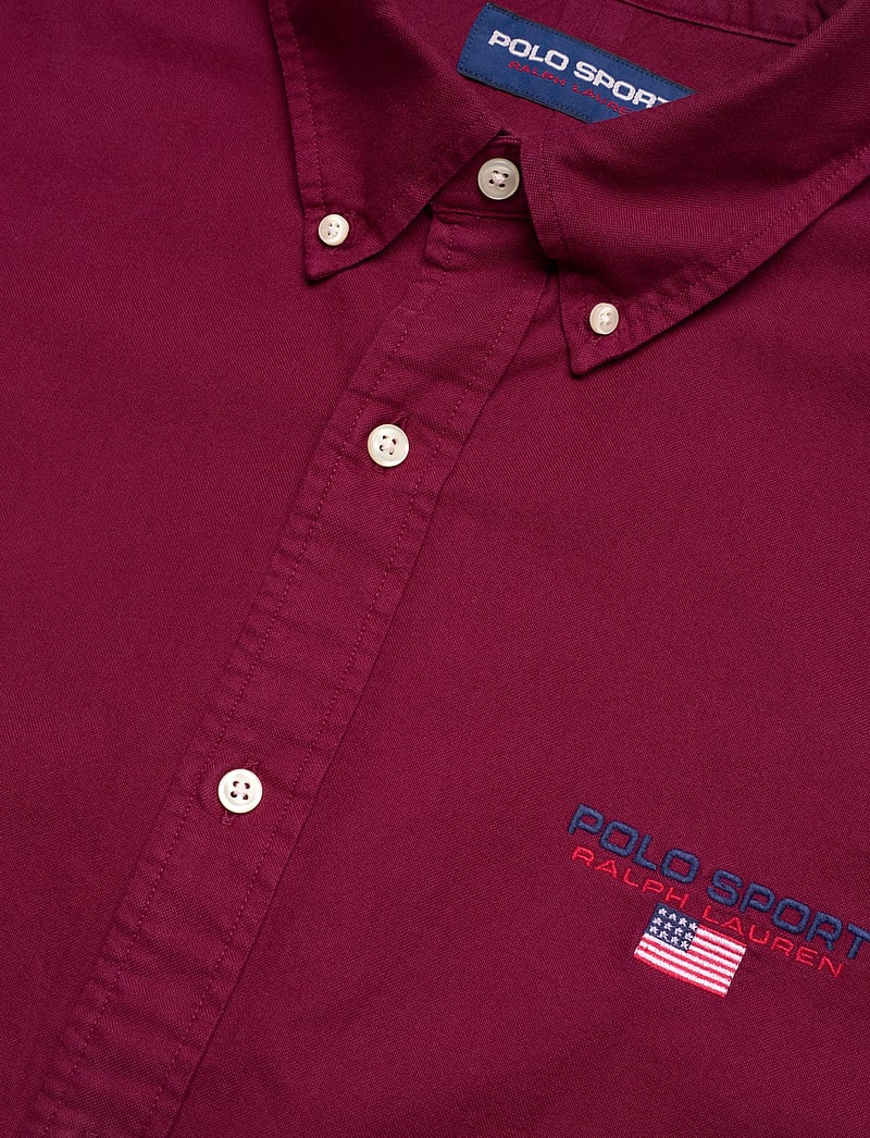 Polo Ralph Lauren - Custom Fit Polo Sport Oxford Shirt - oxford-kauluspaidat - soft wine - 3