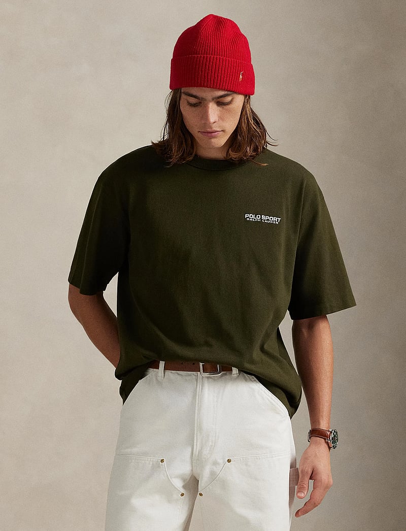 Polo Ralph Lauren - Relaxed Fit Polo Sport Jersey T-Shirt - kortærmede t-shirts - company olive - 0