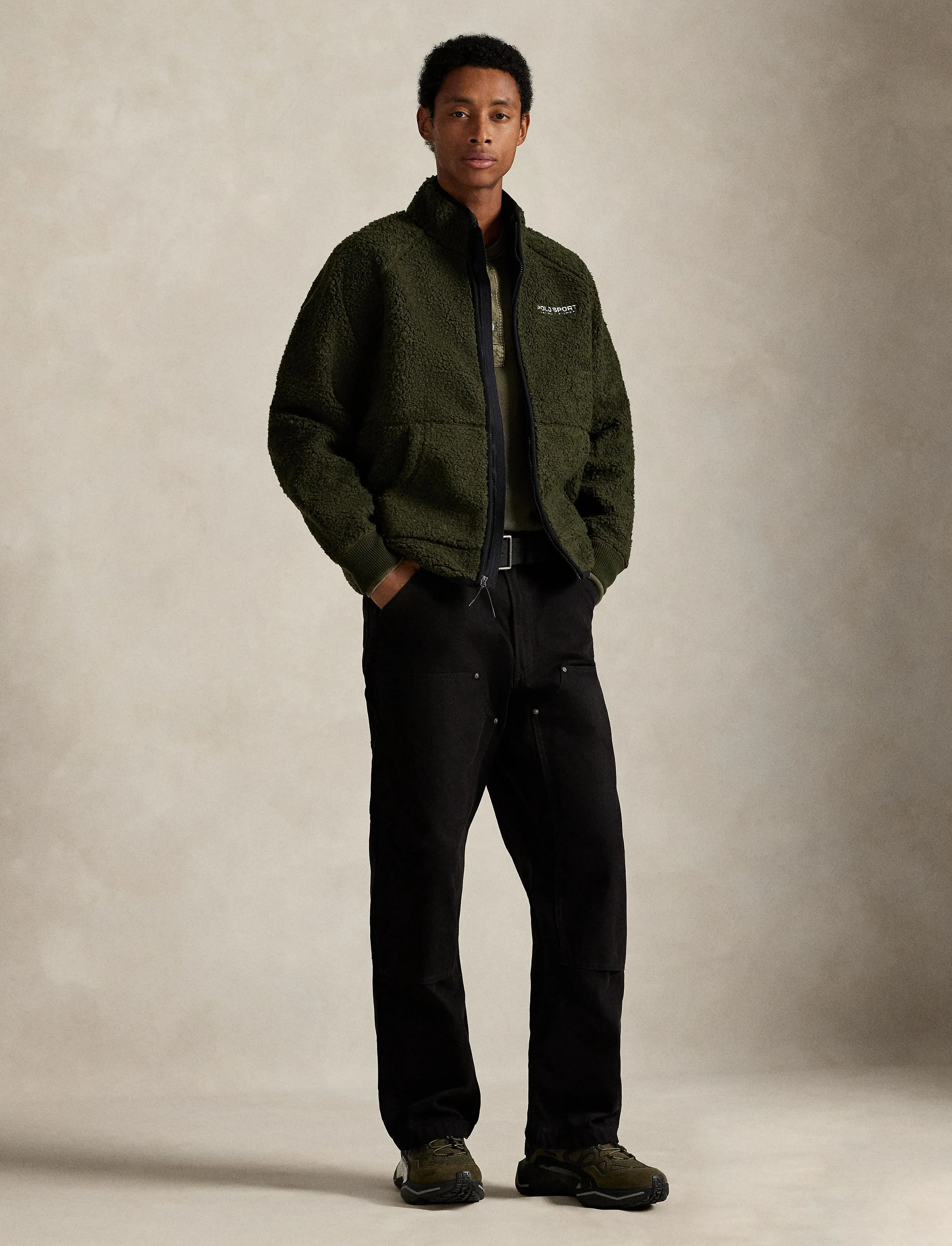 Polo Ralph Lauren - Polo Sport Pile Fleece Jacket - pulls en tissu peluche - company olive - 3