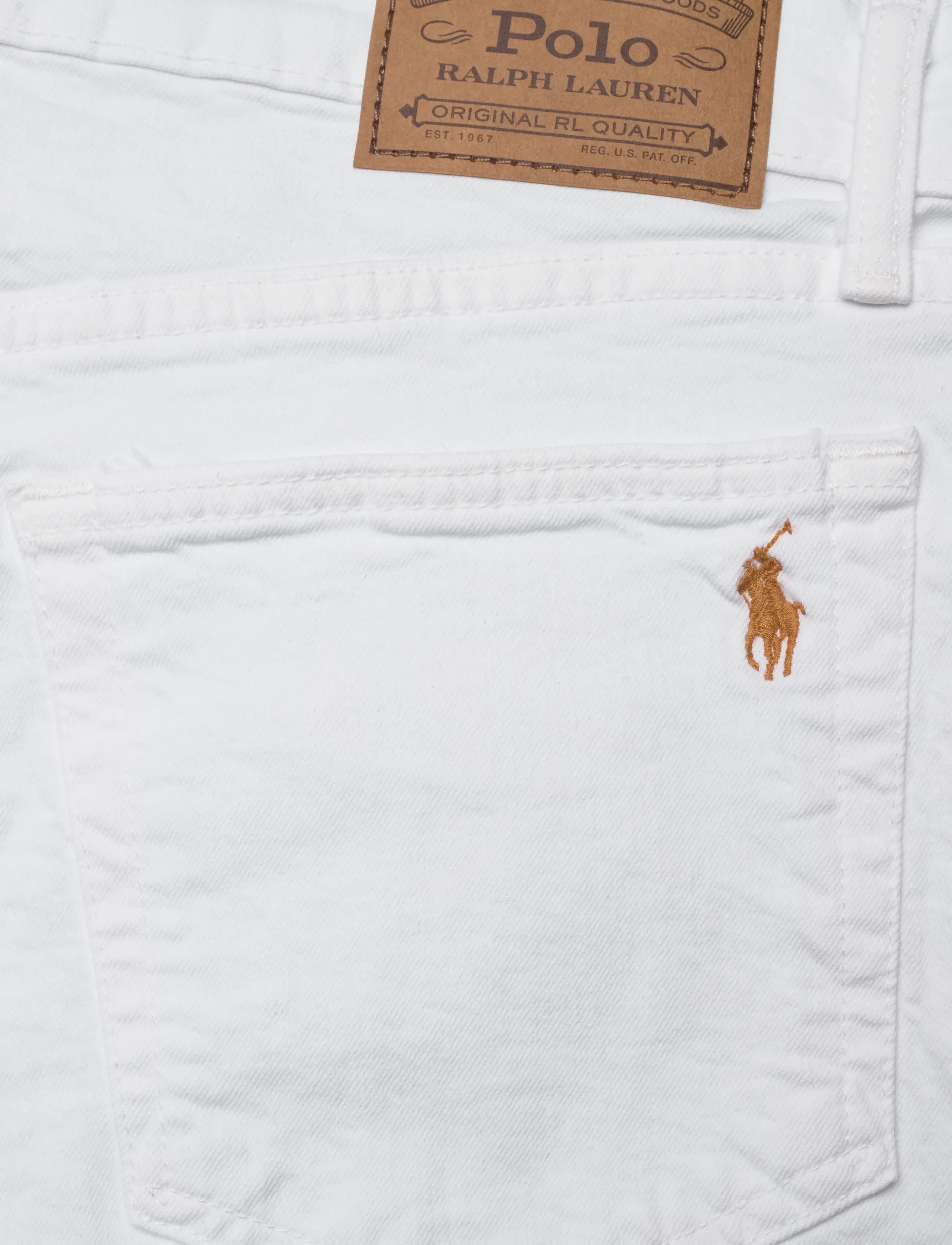Polo Ralph Lauren - LOW STR DENIM-HAMPTON R STRAIGHT - tavalised teksad - hdn white - 4