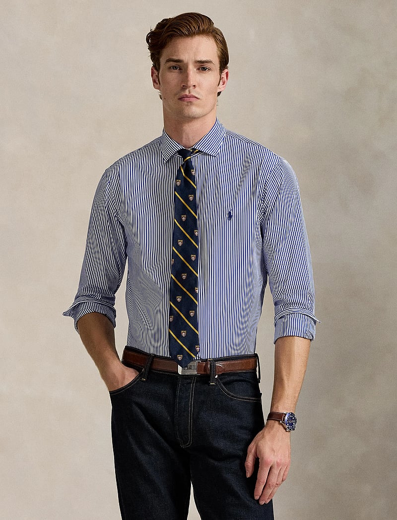 Polo Ralph Lauren - Custom Fit Striped Poplin Shirt - basic skjorter - 5846 blue/white - 3