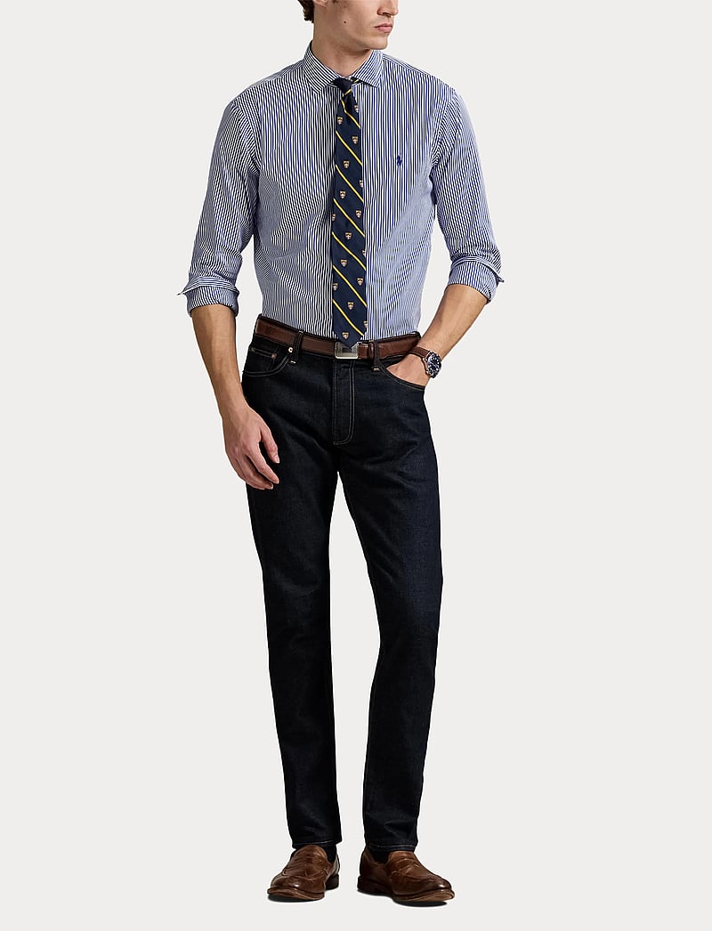 Polo Ralph Lauren - Custom Fit Striped Poplin Shirt - basic skjorter - 5846 blue/white - 4