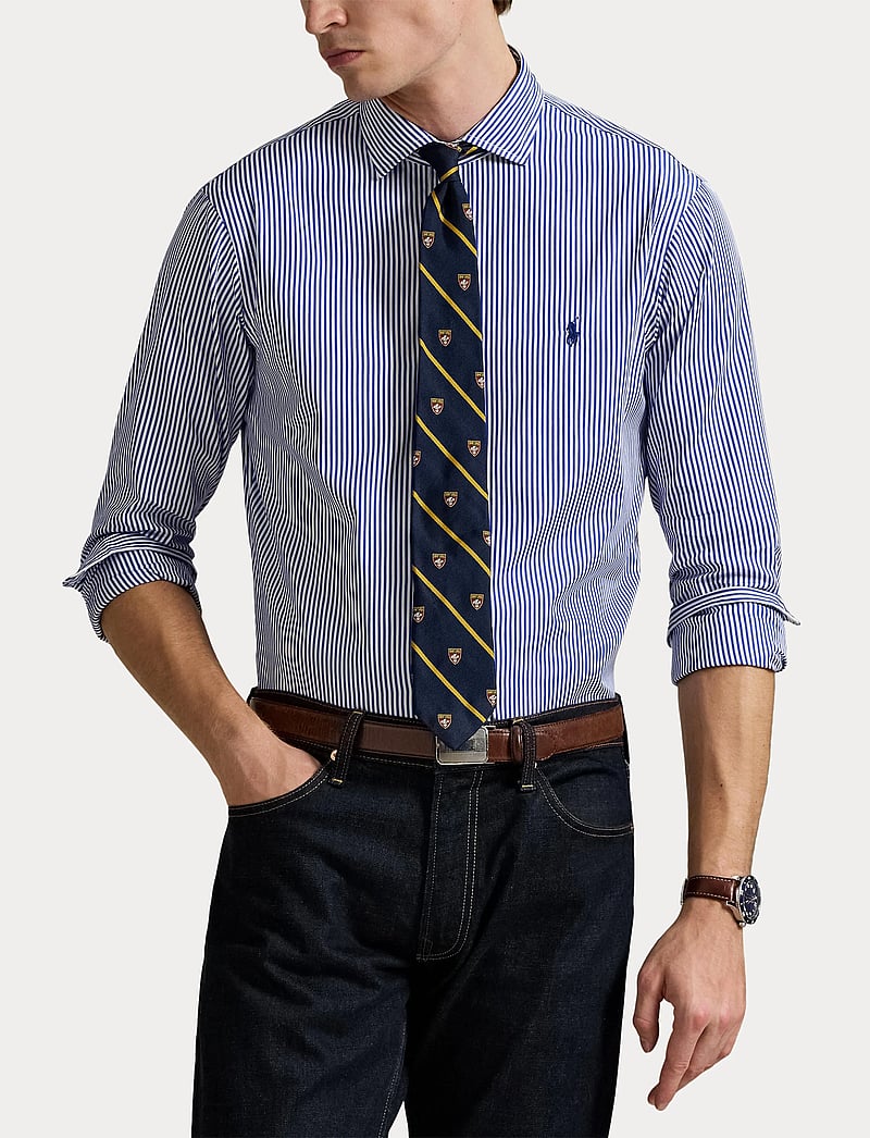 Polo Ralph Lauren - Custom Fit Striped Poplin Shirt - basic skjorter - 5846 blue/white - 5