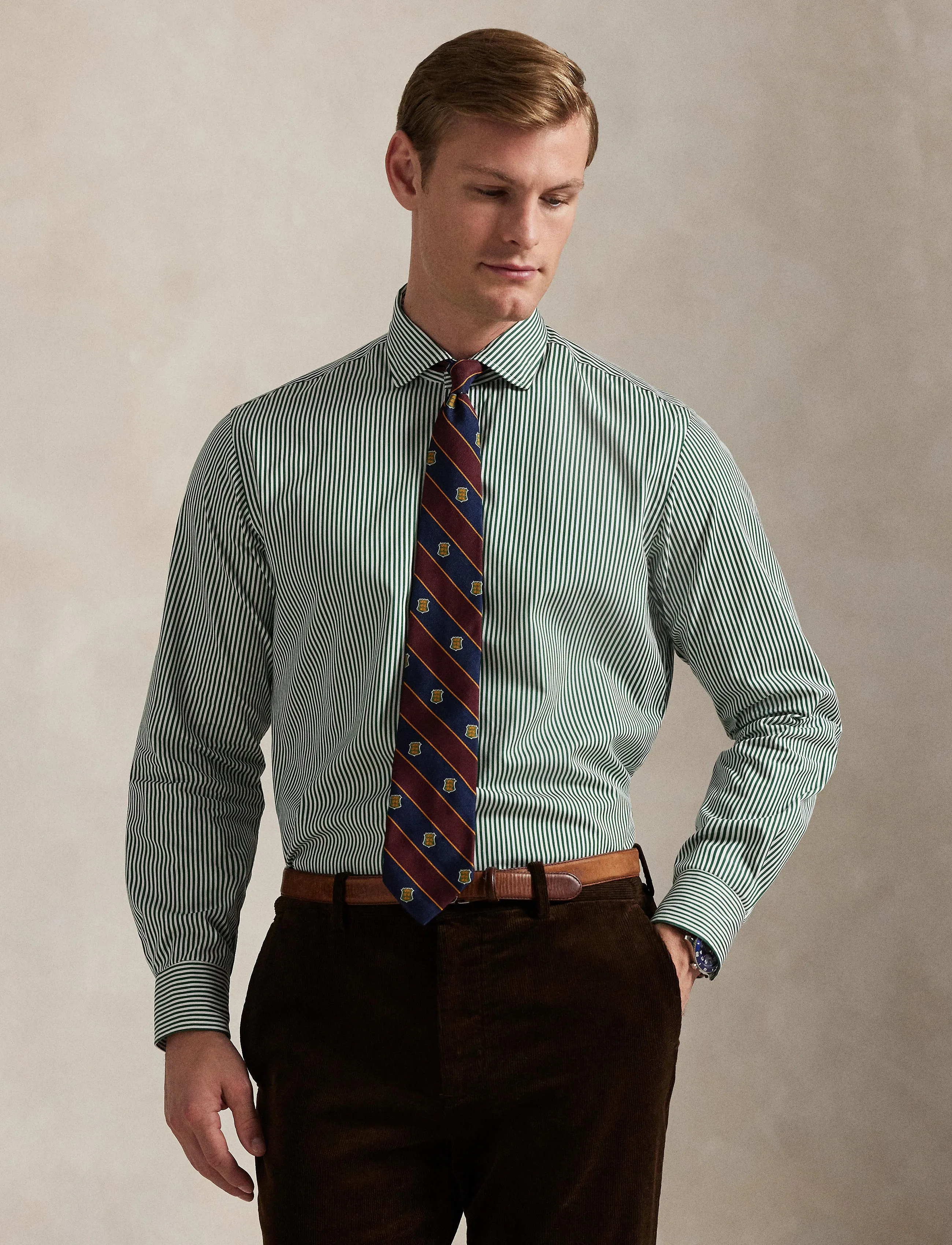 Polo Ralph Lauren - Custom Fit Striped Poplin Shirt - hemden mit muster - 5846c new forest - 3