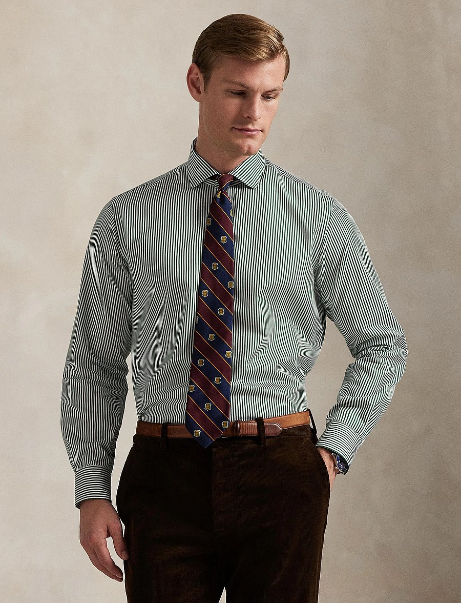 Polo Ralph Lauren - Custom Fit Striped Poplin Shirt - gemusterte hemden - 5846c new forest - 3