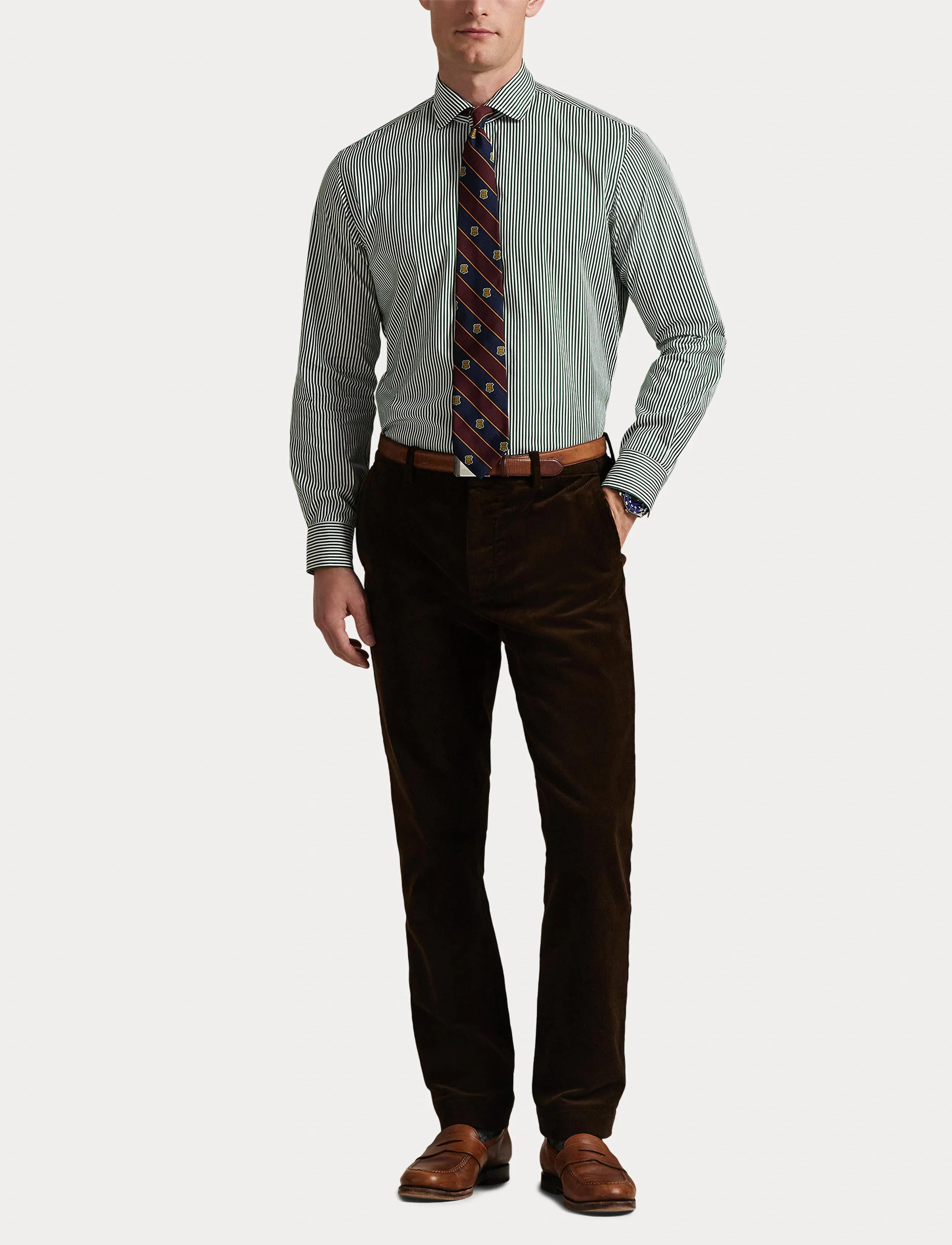 Polo Ralph Lauren - Custom Fit Striped Poplin Shirt - hemden mit muster - 5846c new forest - 4