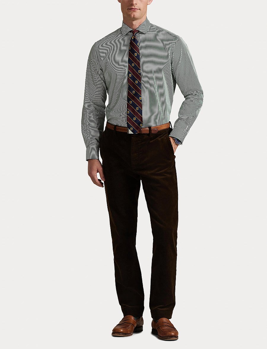 Polo Ralph Lauren - Custom Fit Striped Poplin Shirt - gemusterte hemden - 5846c new forest - 4