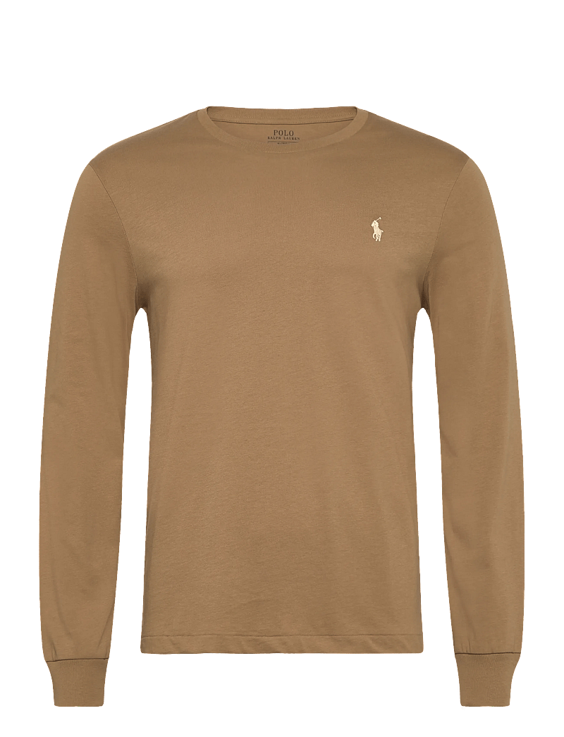 Polo Ralph Lauren - Custom Slim Fit Jersey T-Shirt - langerma t-bolir - cafe tan/c8176 - 0