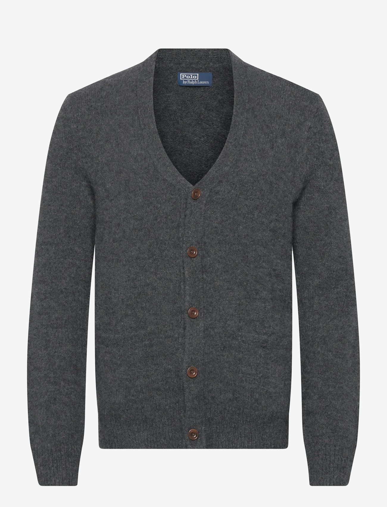 Polo Ralph Lauren - Suede-Patch Wool-Blend Cardigan - cardigans - static grey heath - 1