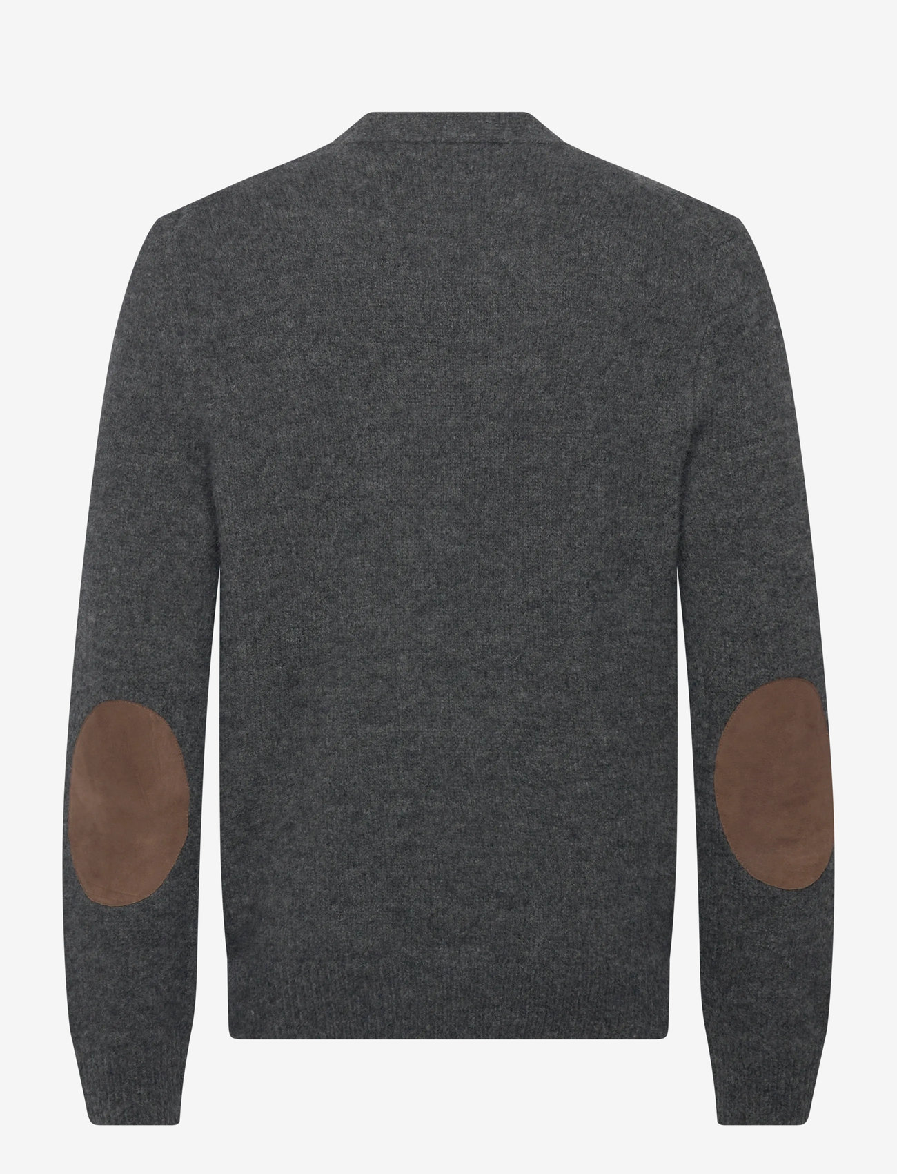 Polo Ralph Lauren - Suede-Patch Wool-Blend Cardigan - cardigans - static grey heath - 2