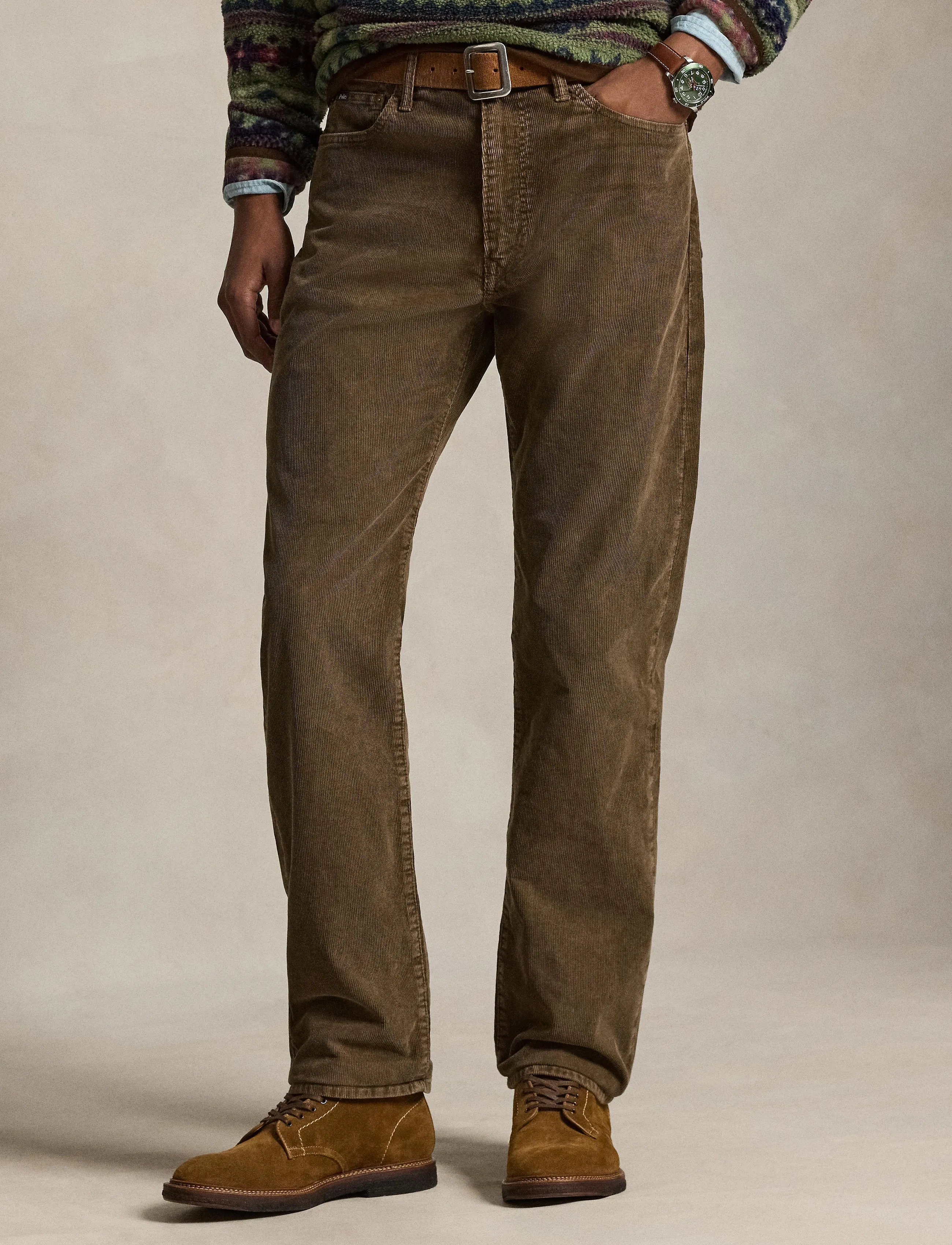 Polo Ralph Lauren Straight Fit Corduroy Pant - Riided - BROWN SOFT FADE / brown