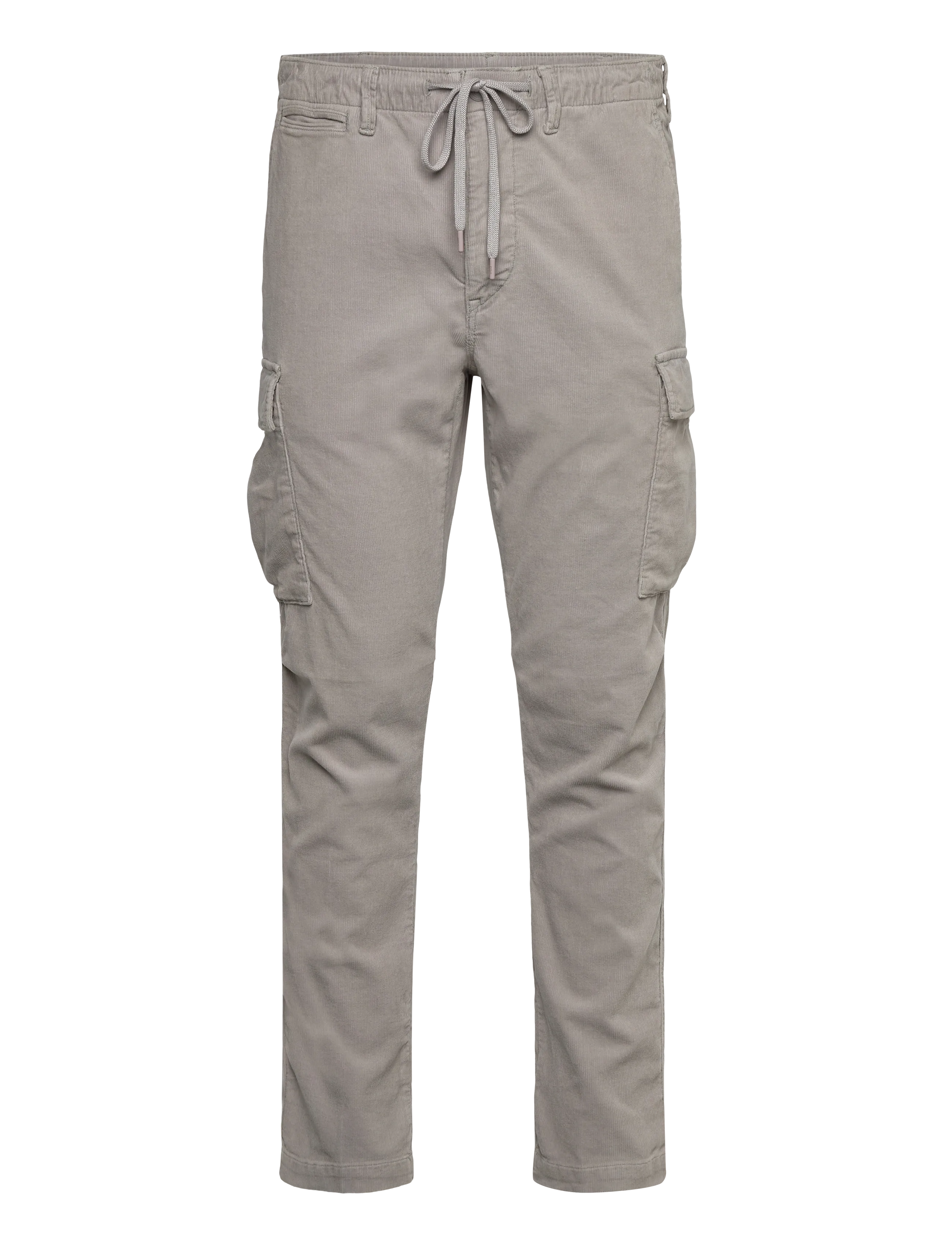 Slim Fit Stretch Corduroy Cargo Pant - GREY DAWN