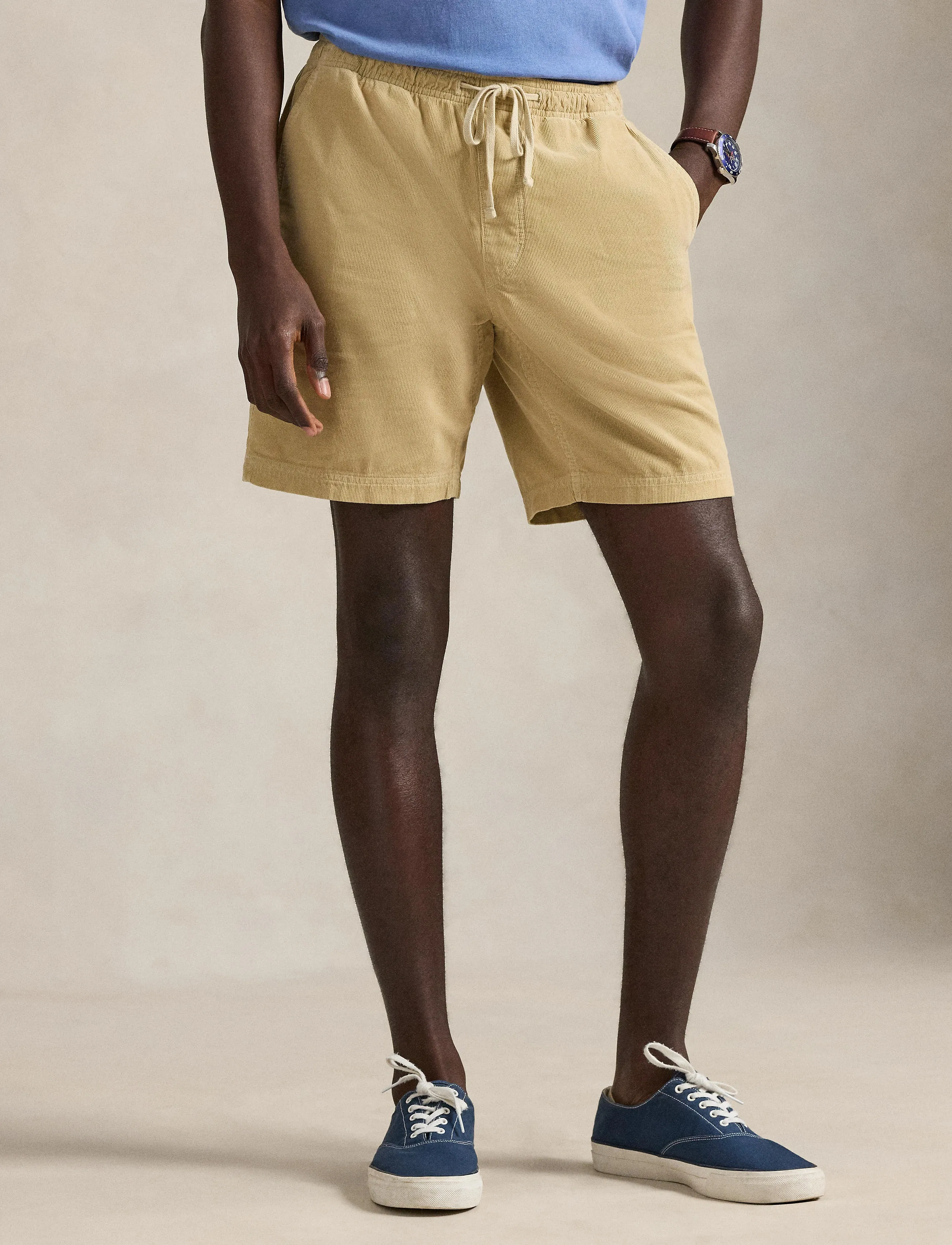 Polo Ralph Lauren 14 Wale Cord-Wvn-Shorts, XS, Shorts, Beige - Casual Männerswear