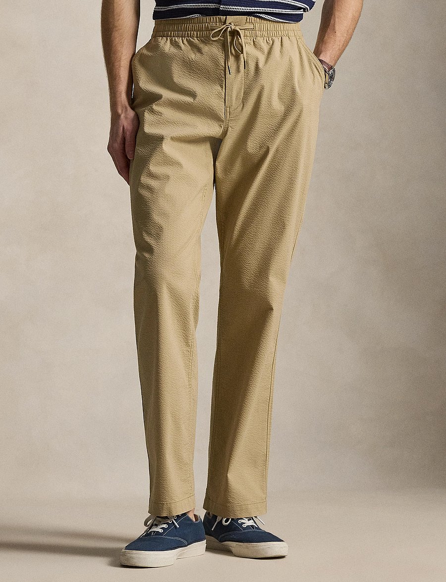 Polo Ralph Lauren - SEERSUCKER-WVN-PANTS - freizeithosen - coastal beige/rl - 0
