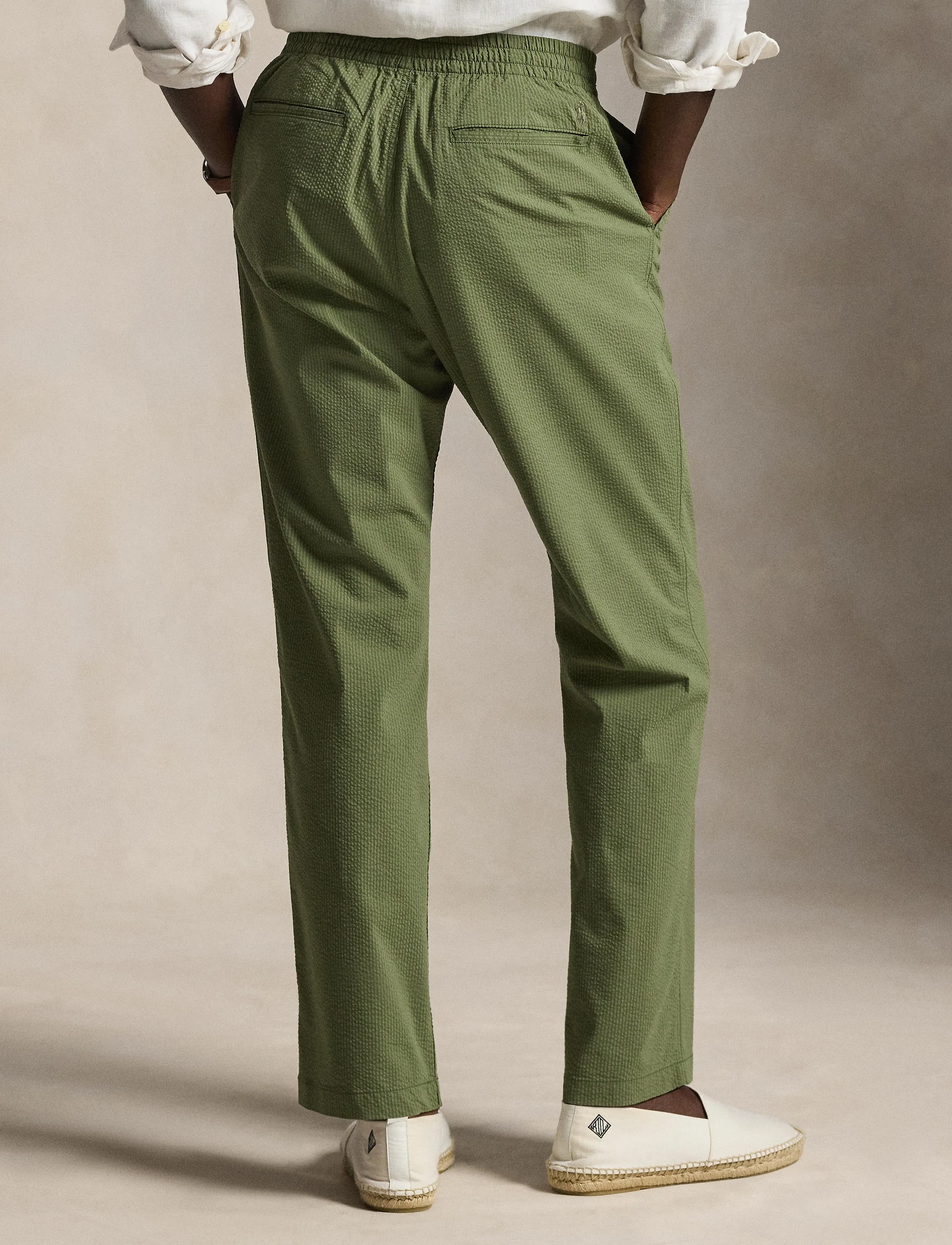Polo Ralph Lauren - SEERSUCKER-WVN-PANTS - casual bukser - supply olive/gard - 3