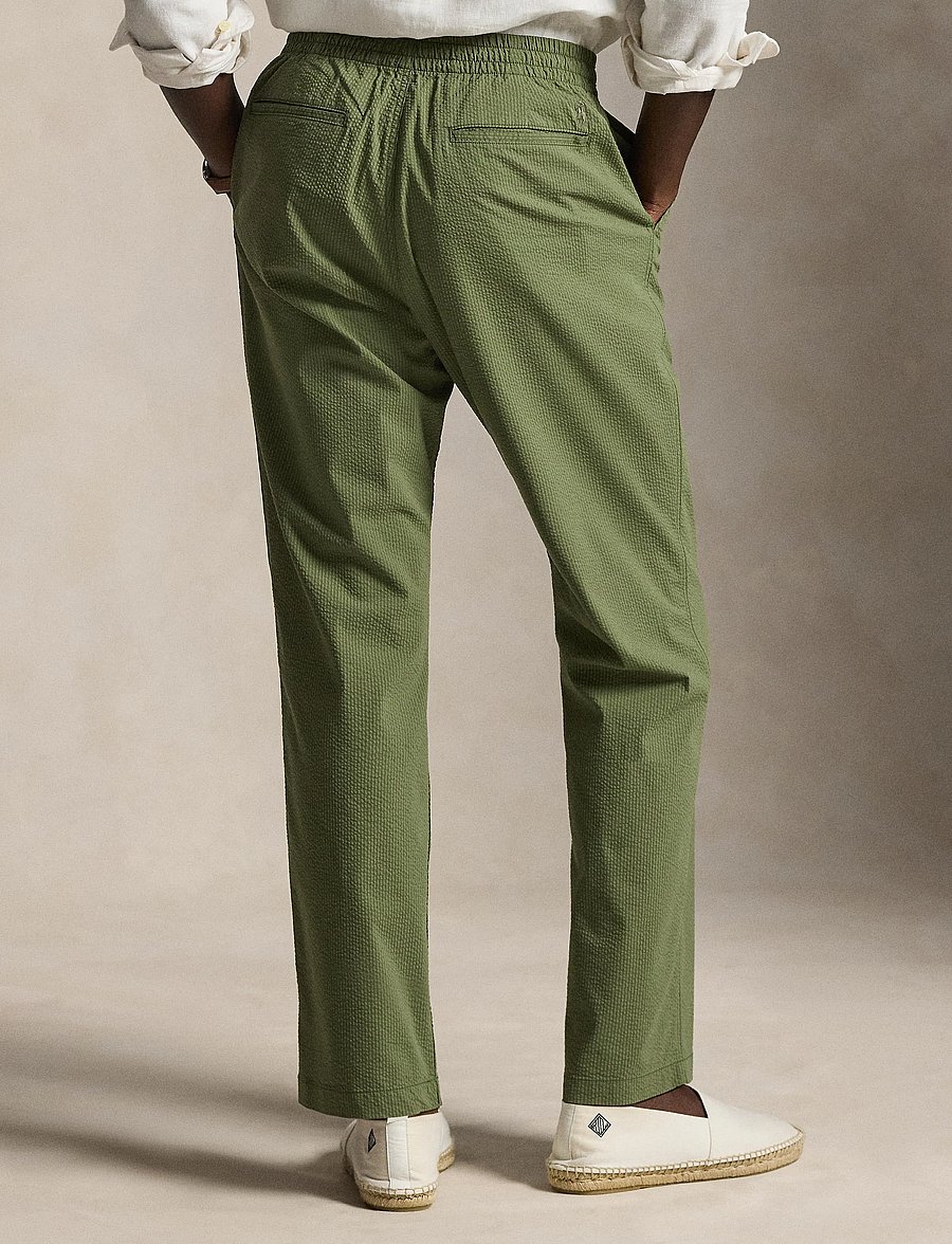Polo Ralph Lauren - SEERSUCKER-WVN-PANTS - pantalons décontractés - supply olive/gard - 3