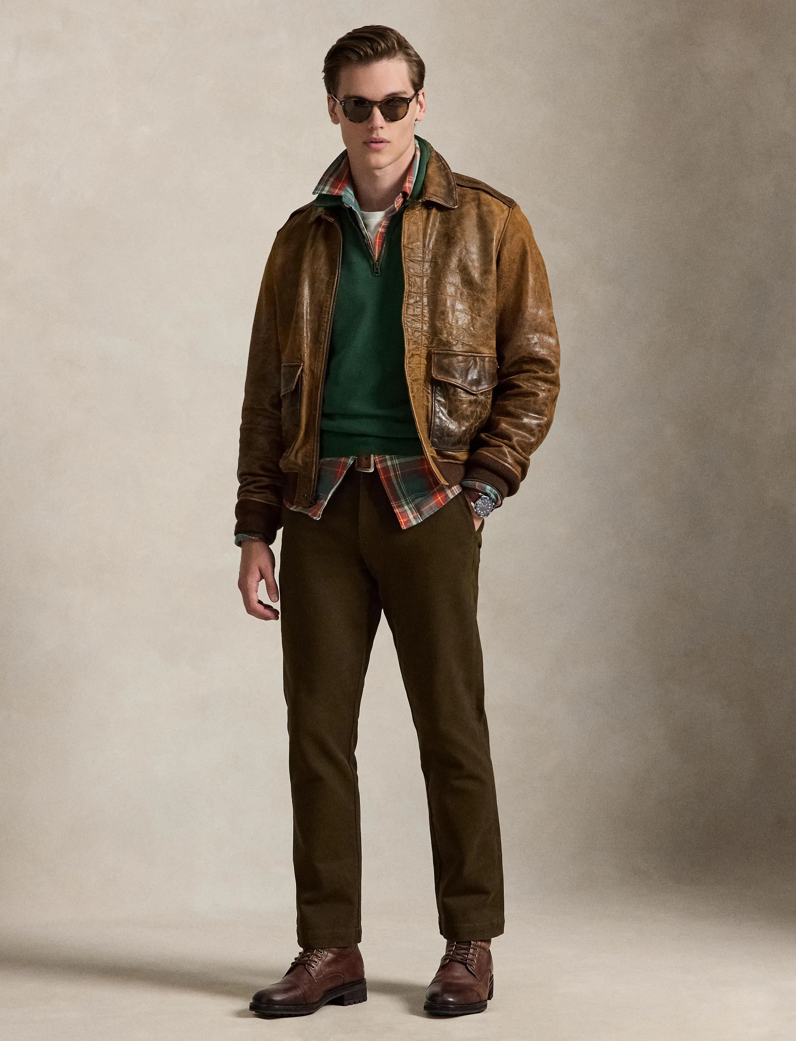 Polo Ralph Lauren - Manhasset Stretch Straight Chino Pant - chinos - dark brown - 4