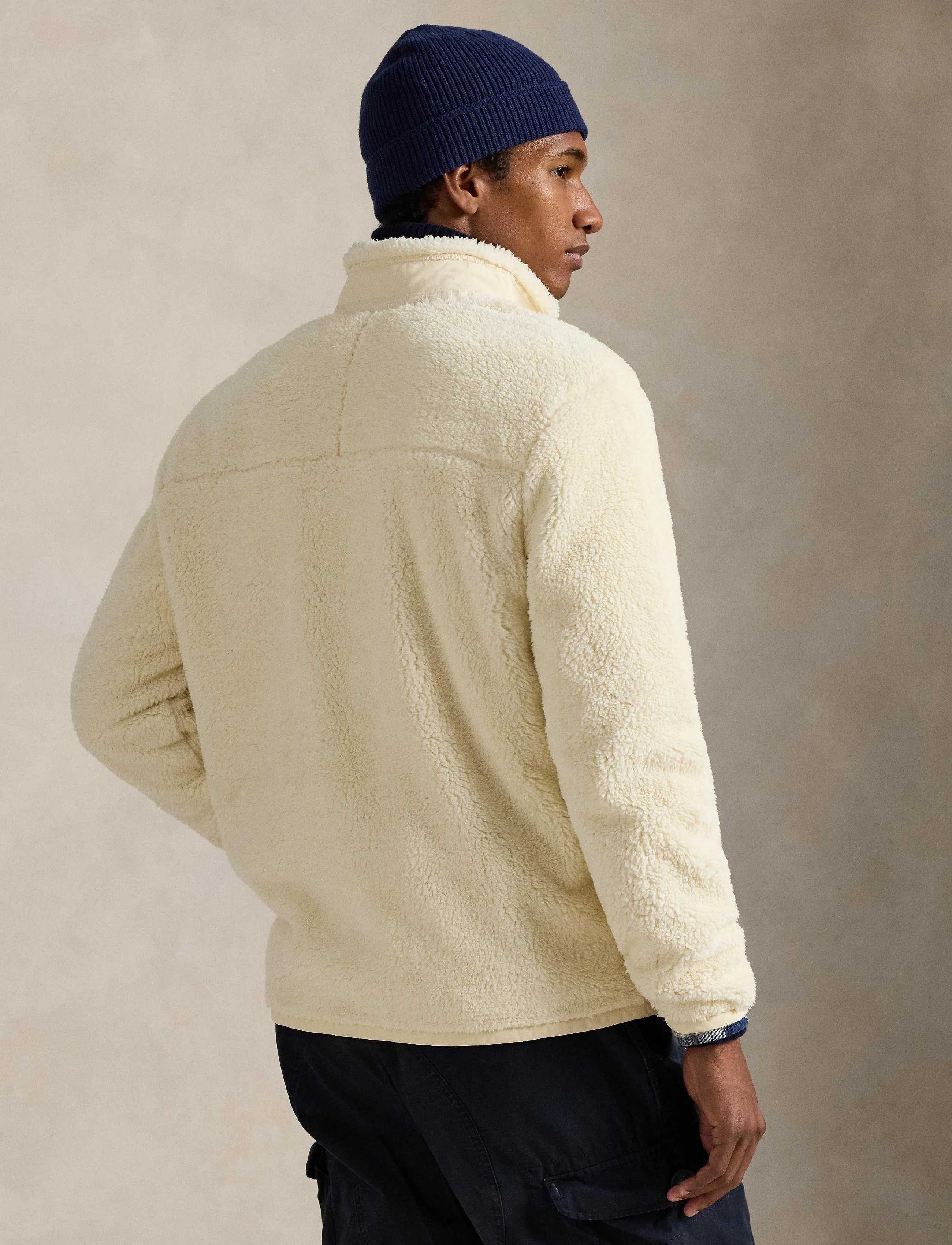 Polo Ralph Lauren Pile Fleece Hybrid Jacket, XS, Sweatshirts & Hoodies, Creme - Fleeces, Männerswear