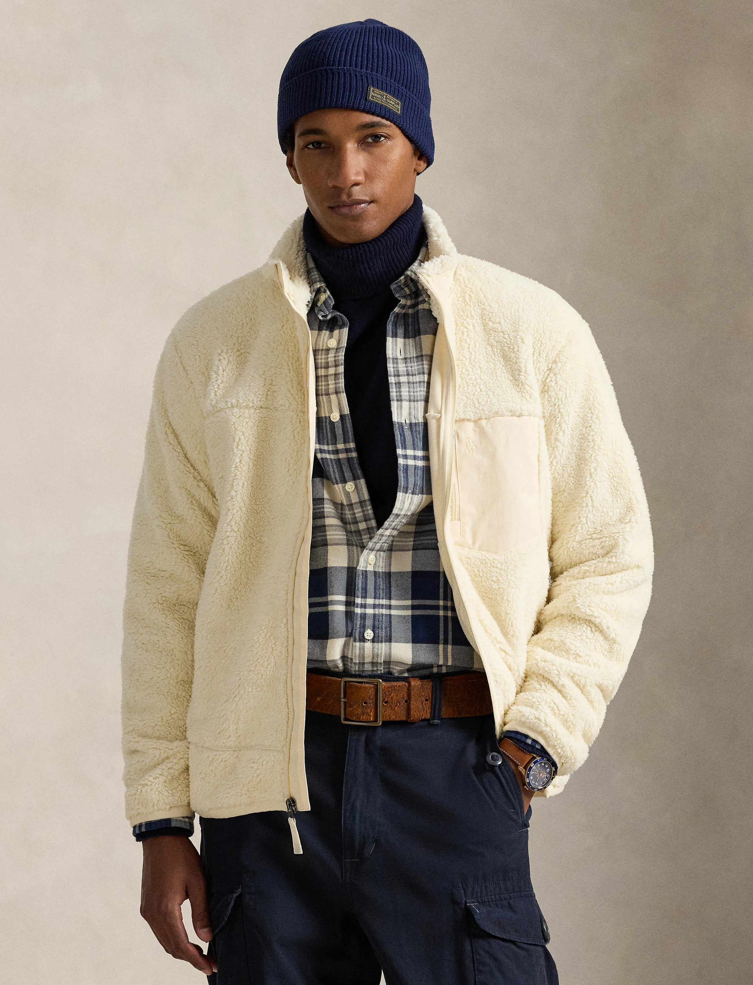 Polo Ralph Lauren Pile Fleece Hybrid Jacket - Designers - ANDOVER CREAM / cream