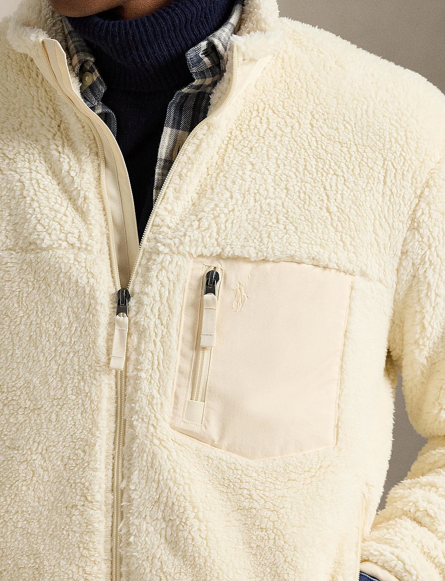Polo Ralph Lauren - Pile Fleece Hybrid Jacket - fleece-pullover - andover cream - 4