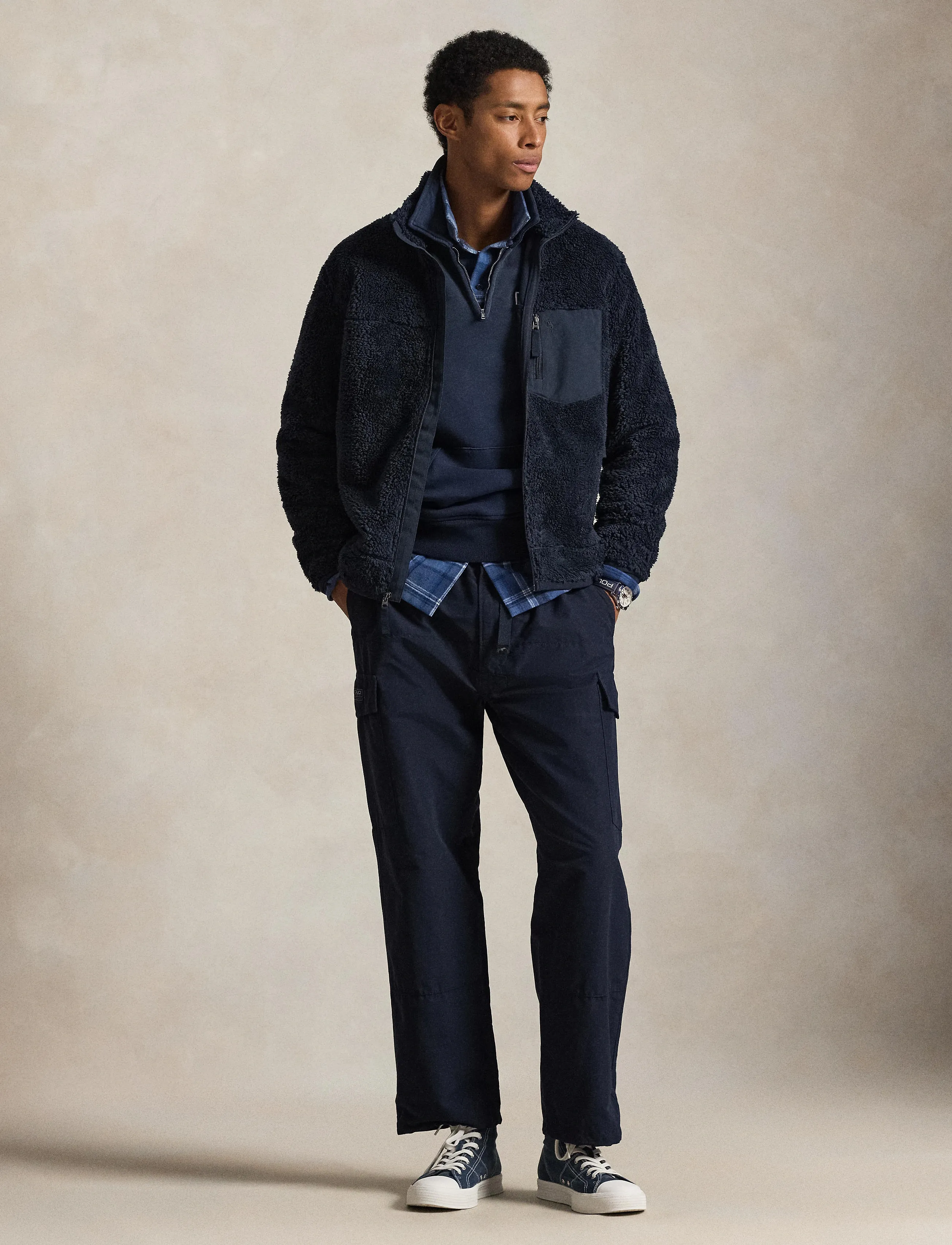 Polo Ralph Lauren - Pile Fleece Hybrid Jacket - fleece-pullover - aviator navy - 3