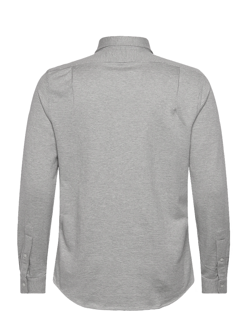 Polo Ralph Lauren - Houndstooth Jersey Spread-Collar Shirt - basic skjortor - antique cream pup - 1