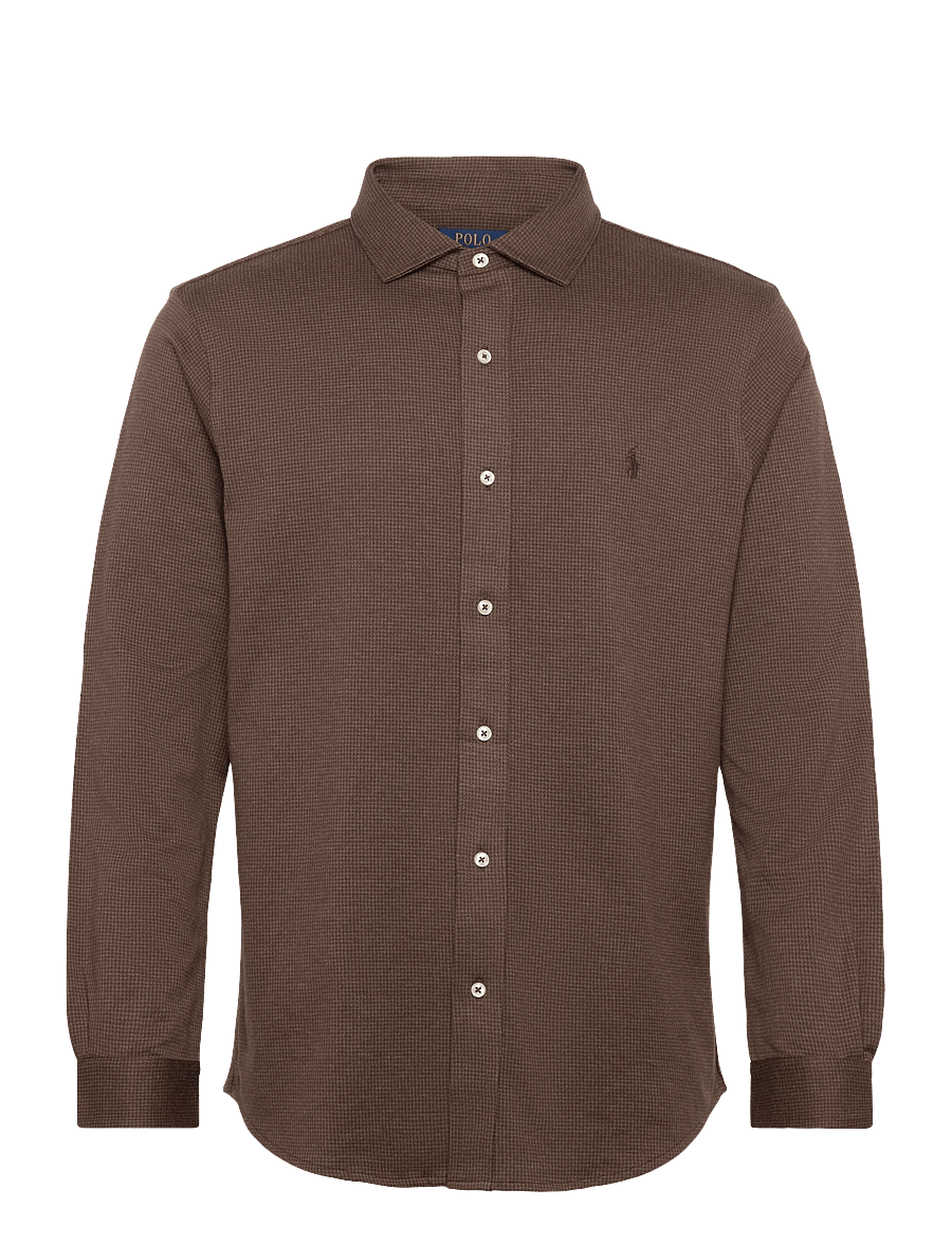 Polo Ralph Lauren - 55/2 JERSEY-KNT-SHIRT - casual shirts - nutmeg brown hthr - 1