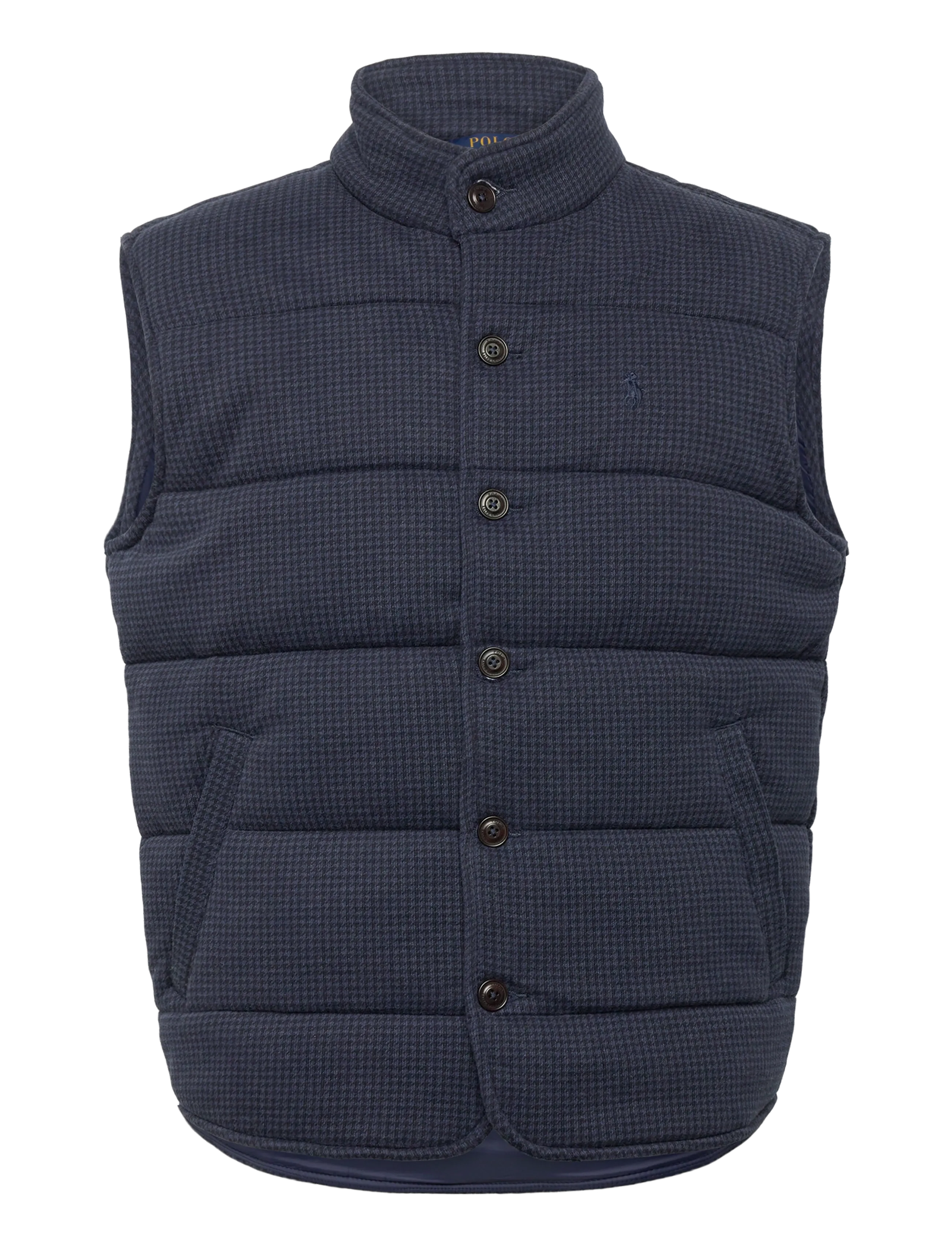 Polo Ralph Lauren Houndstooth-Print Estate-Rib Vest - Kleidung - WINTER NAVY HTR/D / navy
