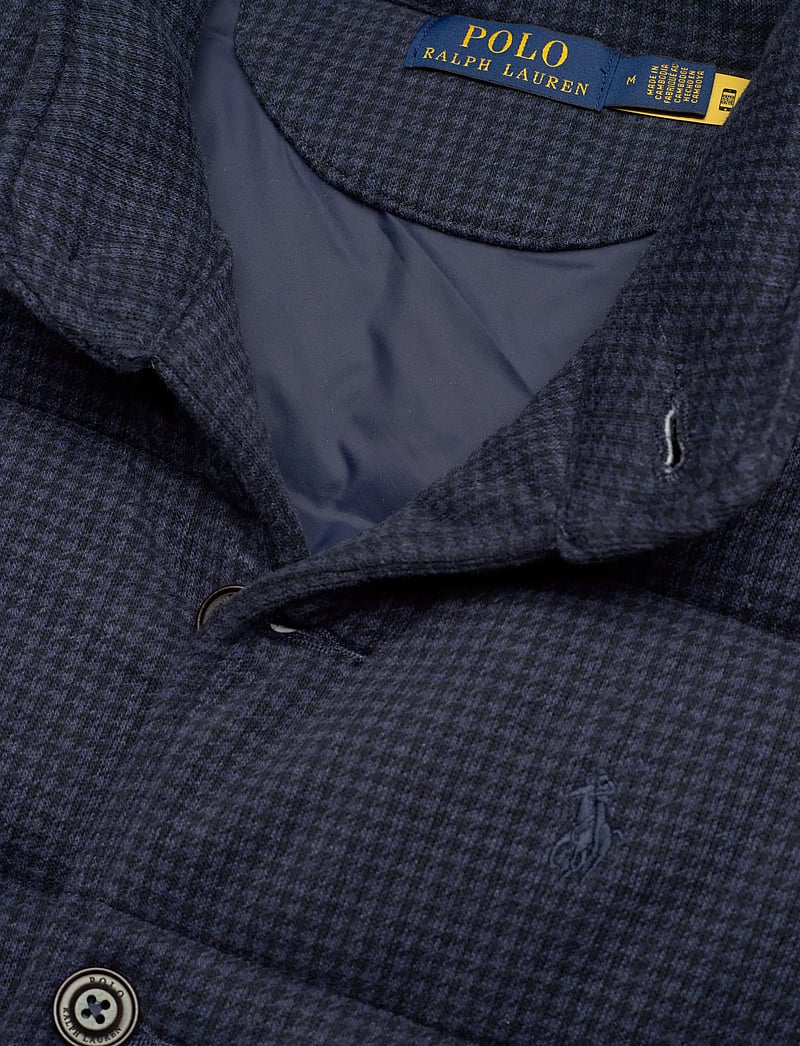 Polo Ralph Lauren - Houndstooth-Print Estate-Rib Vest - västar - winter navy htr/d - 2