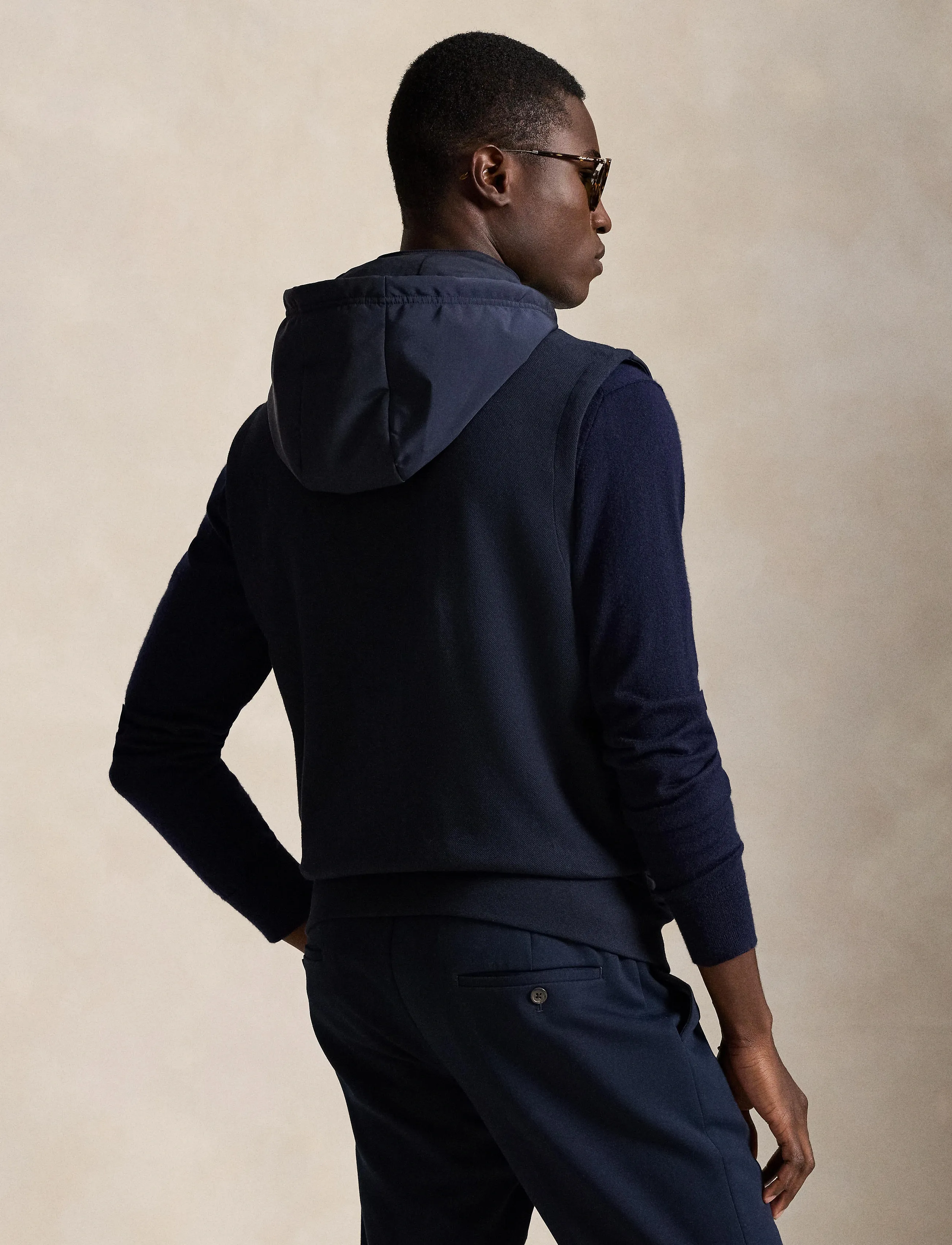 Polo Ralph Lauren Hybrid Hooded Vest - Yfirhafnir - AVIATOR NAVY / navy