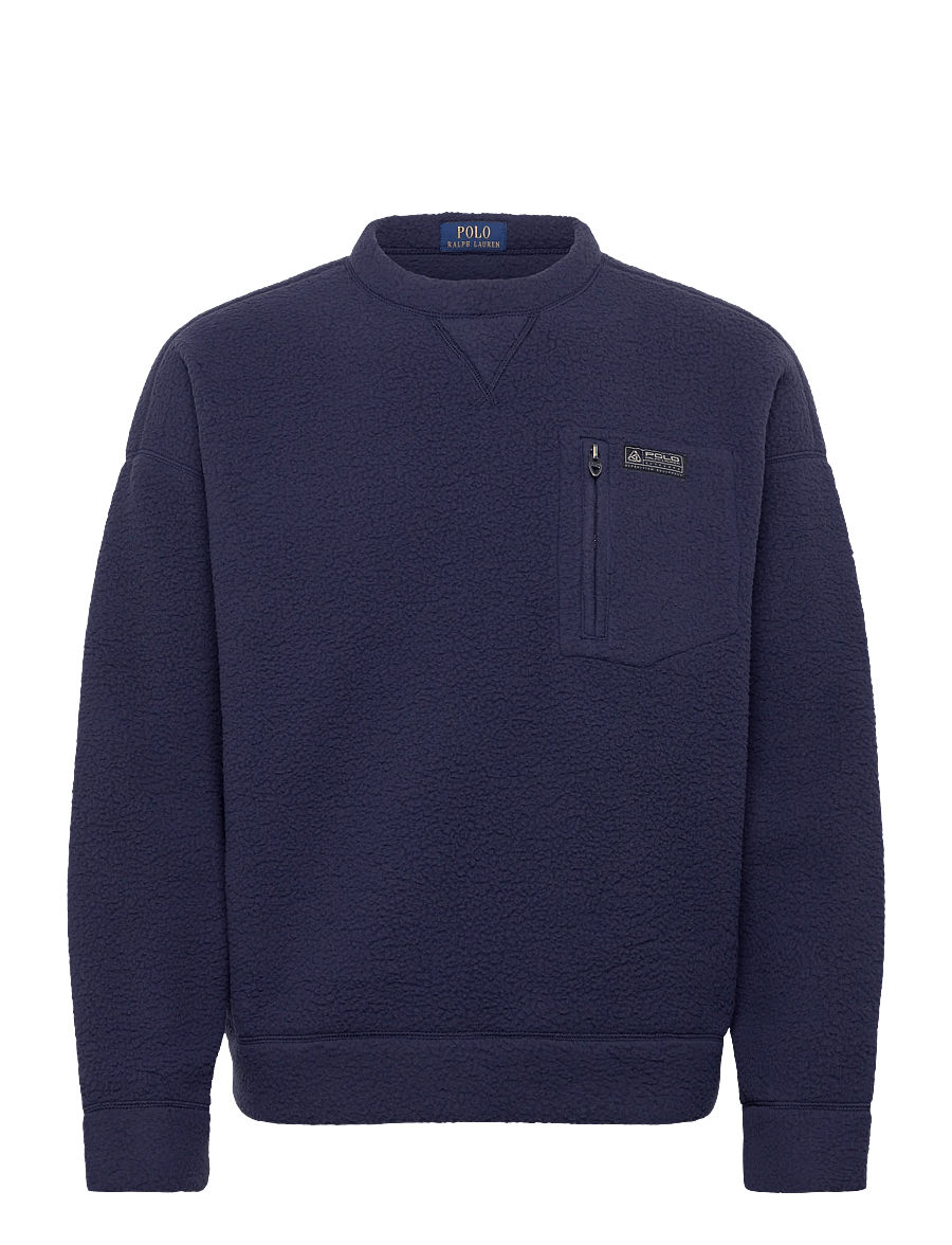Polo Ralph Lauren - Relaxed Fit Pile Fleece Sweatshirt - teddy-pusad - cruise navy - 1