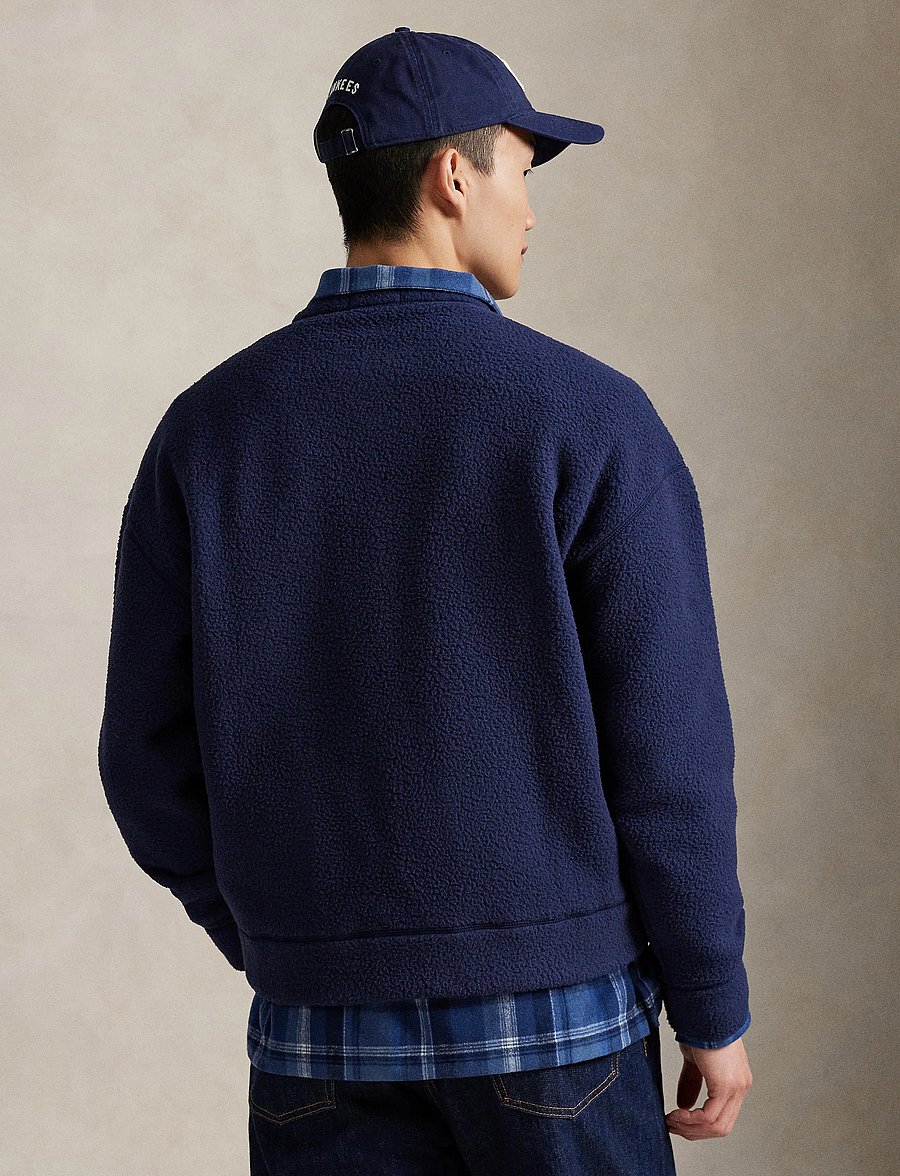 Polo Ralph Lauren - Relaxed Fit Pile Fleece Sweatshirt - teddy-pusad - cruise navy - 3