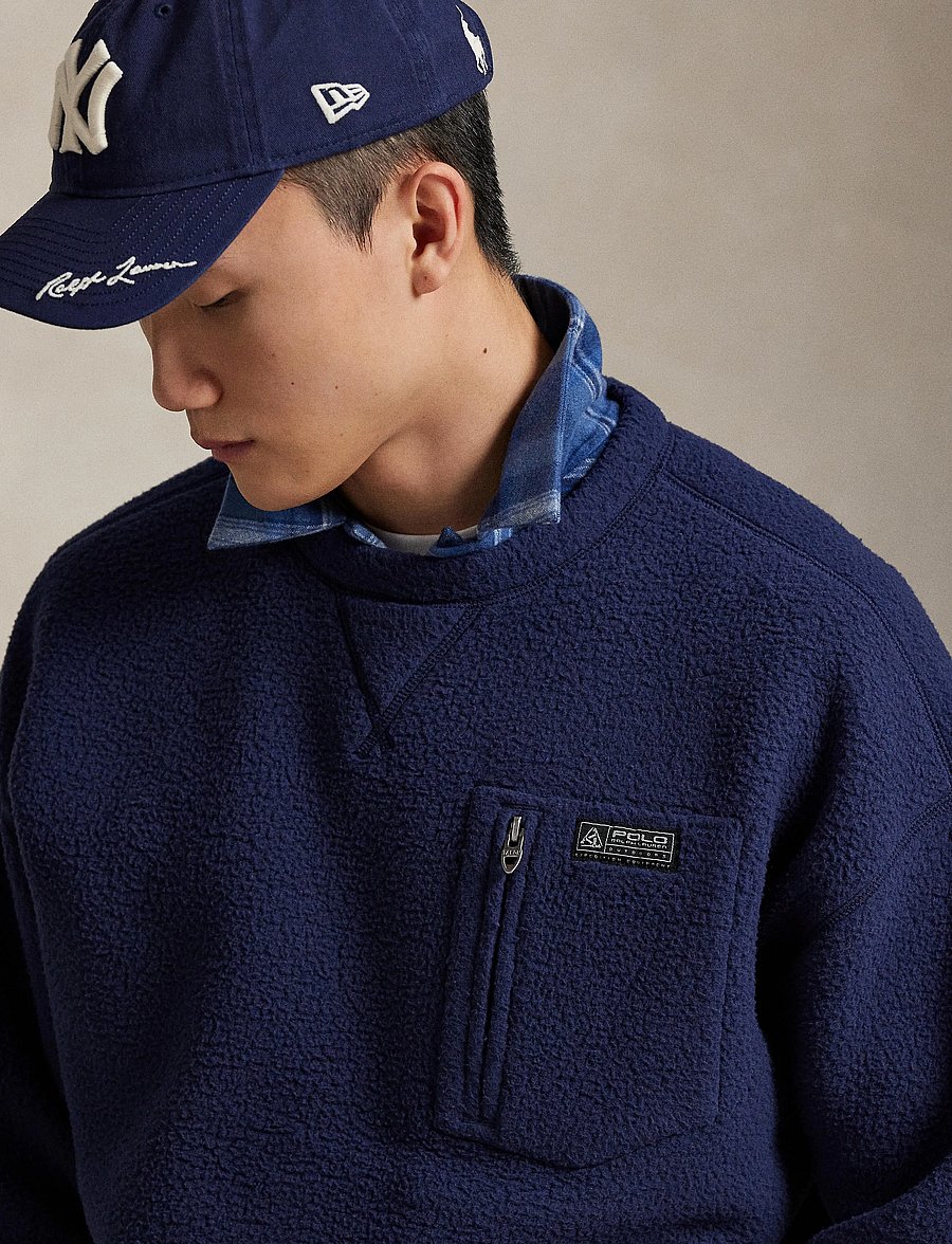 Polo Ralph Lauren - Relaxed Fit Pile Fleece Sweatshirt - teddy-pusad - cruise navy - 4