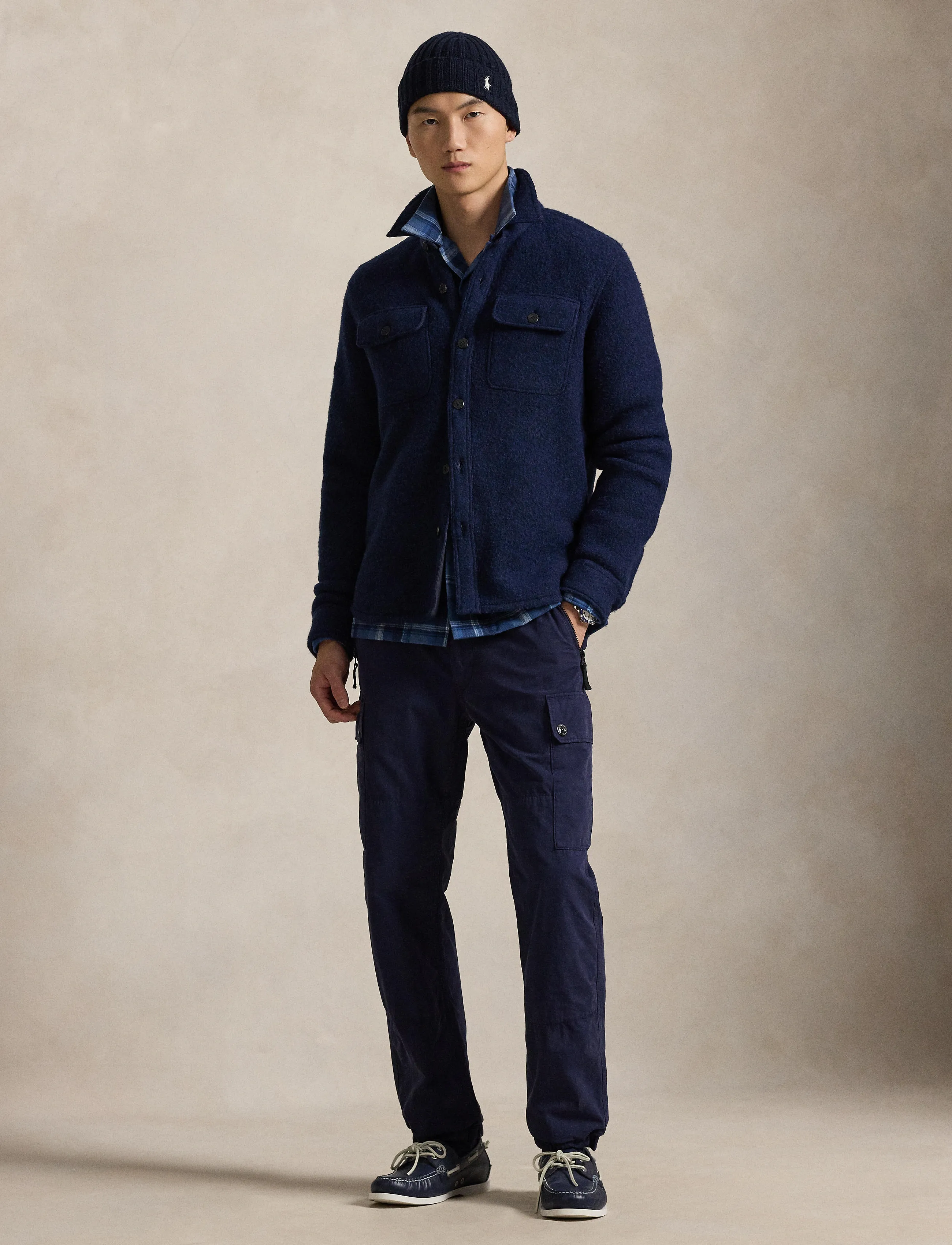 Polo Ralph Lauren - Felted Wool-Blend Overshirt - shop efter anledning - rl navy - 4