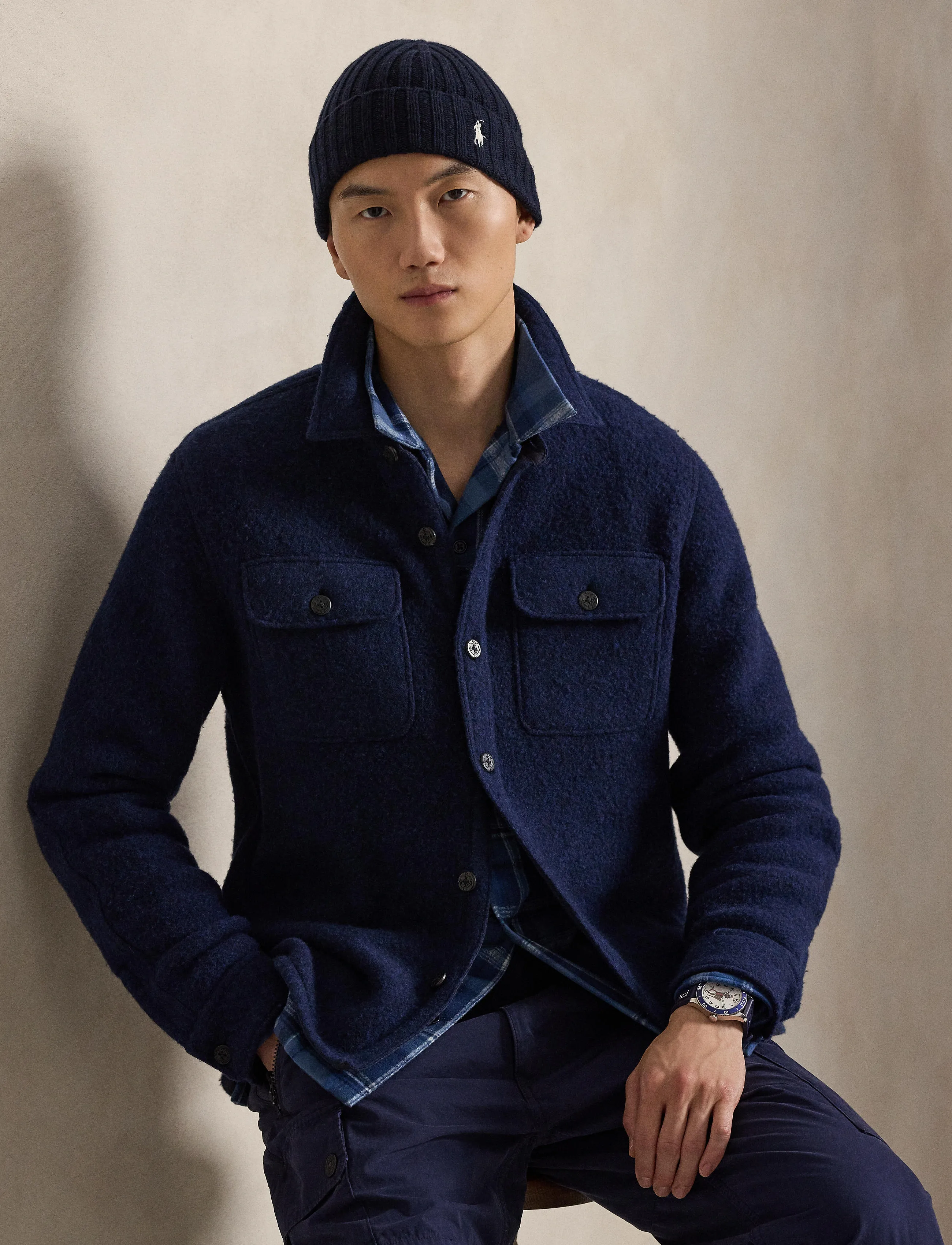 Polo Ralph Lauren - Felted Wool-Blend Overshirt - shop efter anledning - rl navy - 3